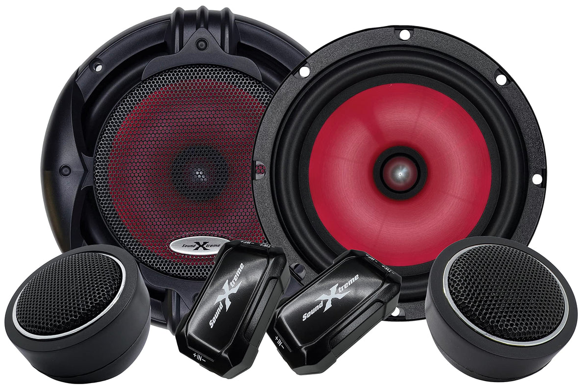 Pair   Soundxtreme 1000W 6.5 Inch 2 Way Car Audio Component Speaker System 6 1/2In Car Audio Speaker For Car, Atv, Rv, Motorcycl