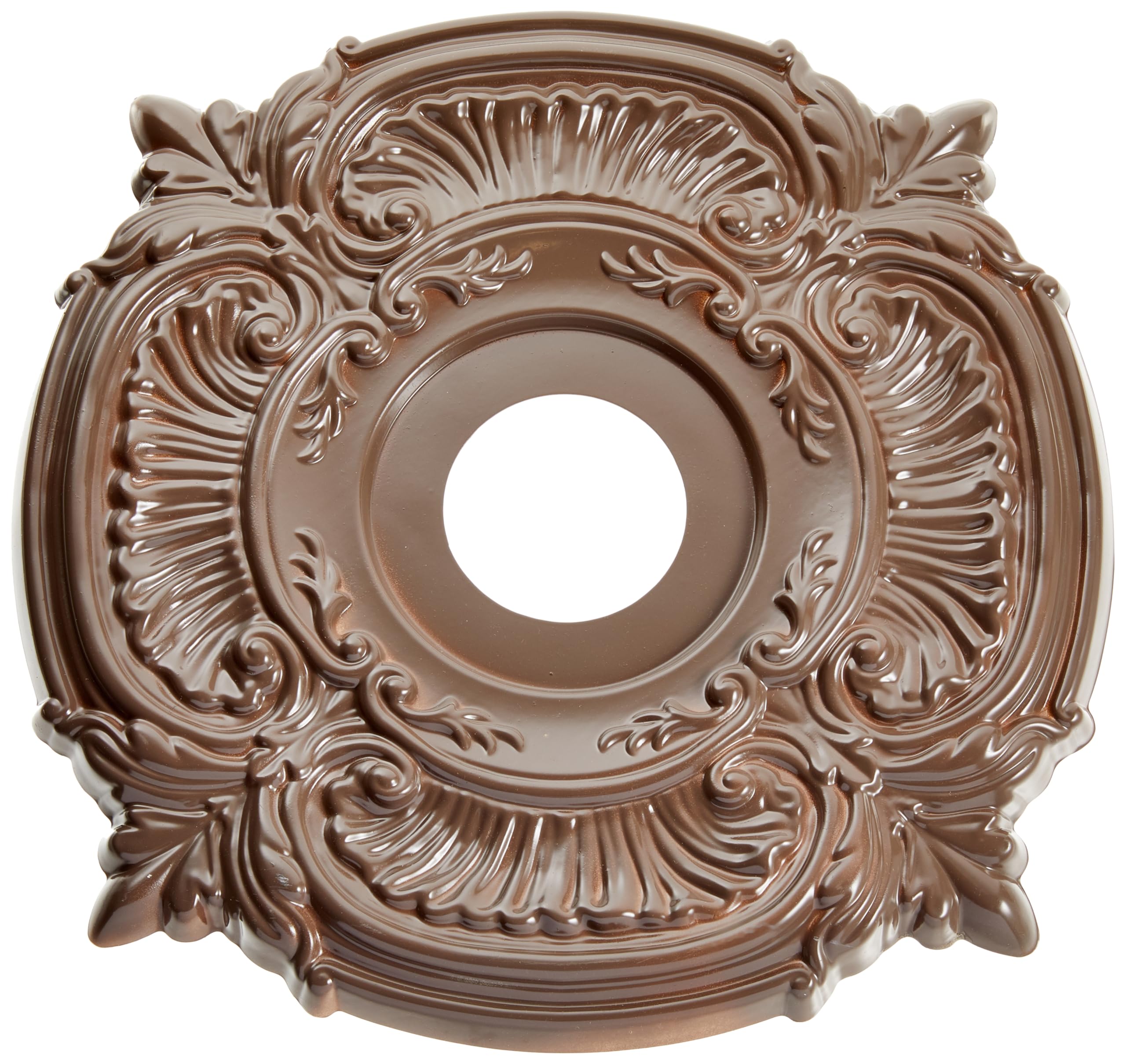 16OD x 3 1/2ID x 1P Attica Thermoformed PVC Ceiling Medallion (Fits Canopies up to 5 5/8), UltraCover Satin London Grey
