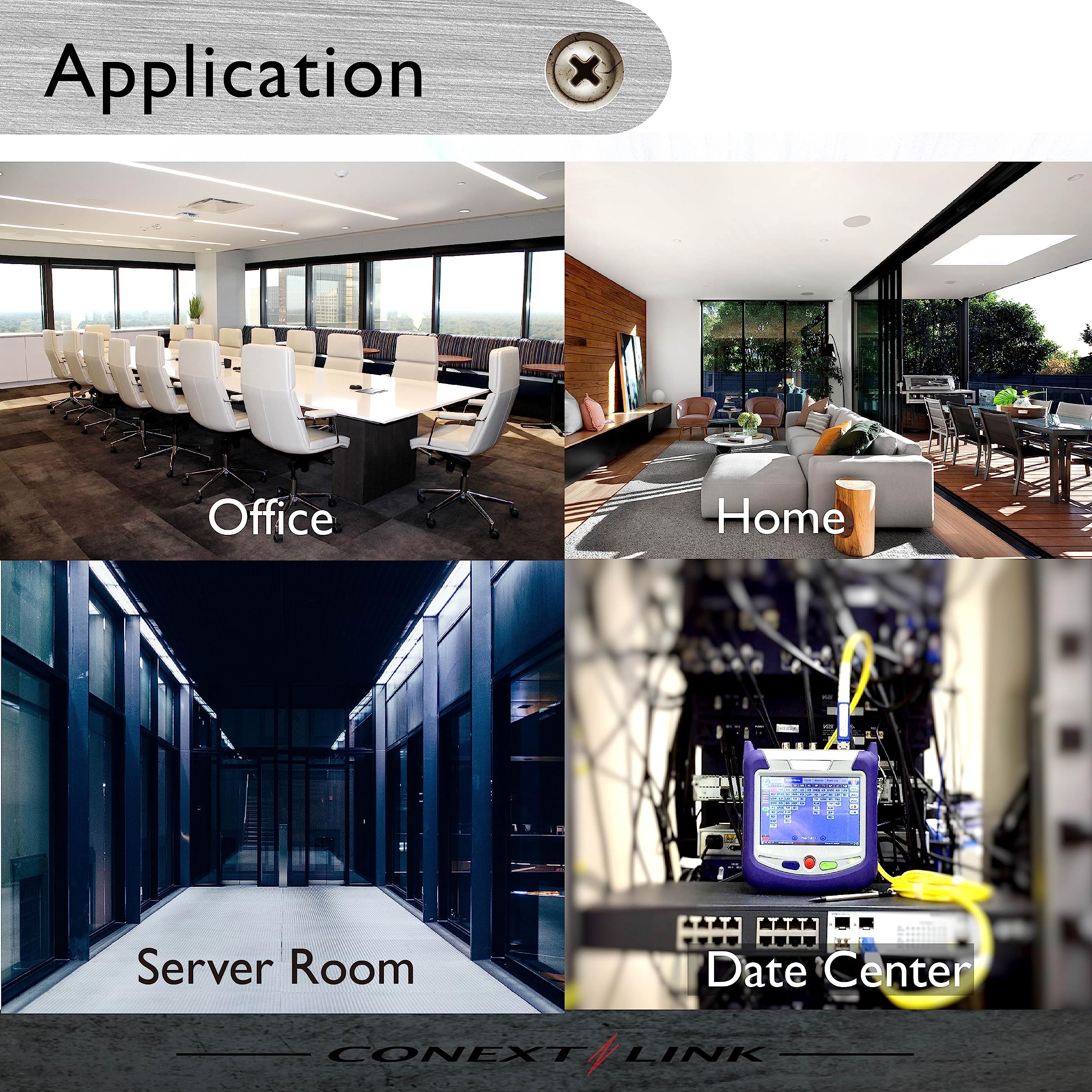 Conext Link Rj11 6P4C Modular Telephone Extension Cable Phone Cord Line Wire (100 Feet, White) (33220)