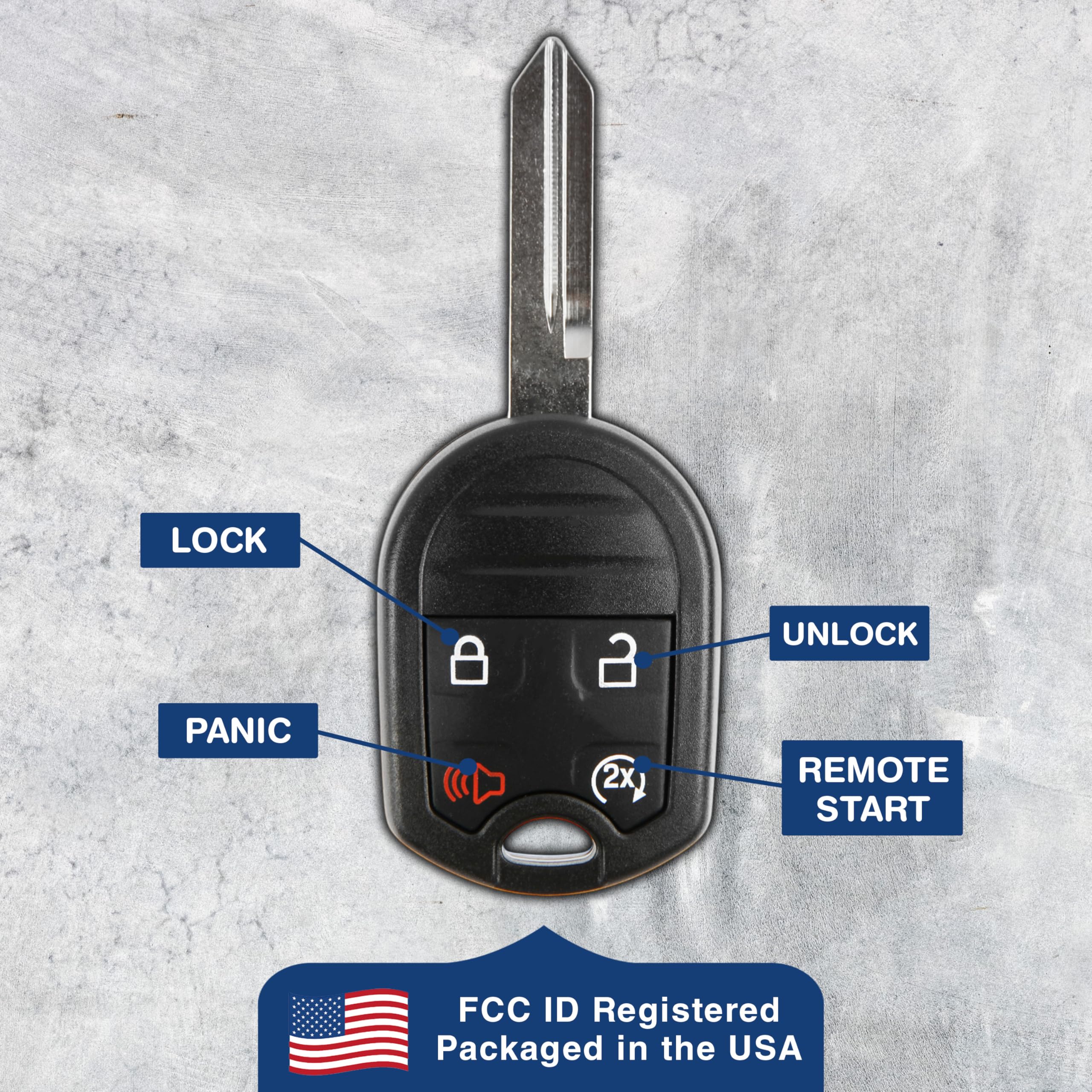 Keylessoption Keyless Entry Remote Fob Uncut Blank Ignition Car Key Remote Start For Cwtwb1U793
