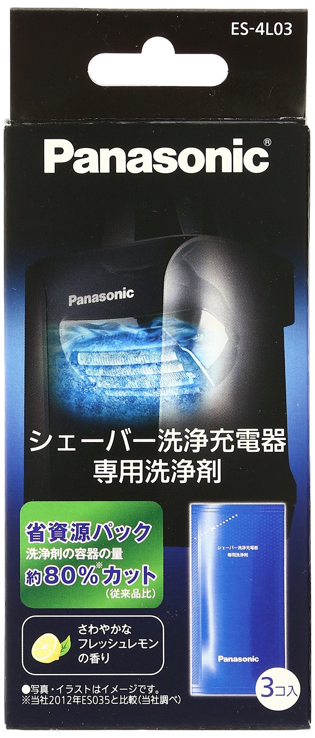 Panasonic ES-4L03 Genuine Shaver Cleaning Detergent Concentrate - Official Cleaner Packets for Clean & Charge System (WES4L03 Eq