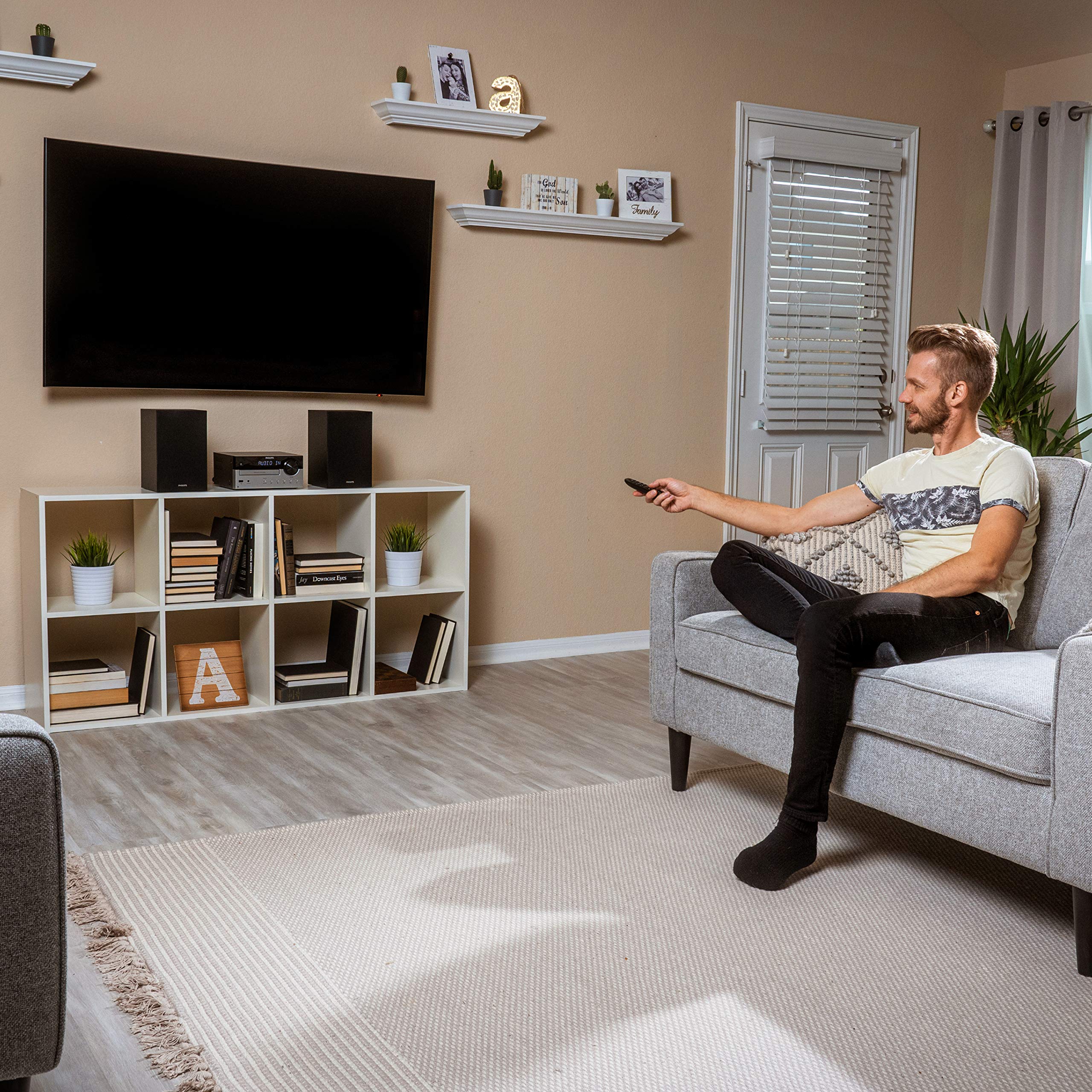 Philips Bluetooth Stereo System For Home With Cd Player, Mp3, Usb, Audio In, Fm Radio, Bass Reflex Speaker, 60W, Remote Control