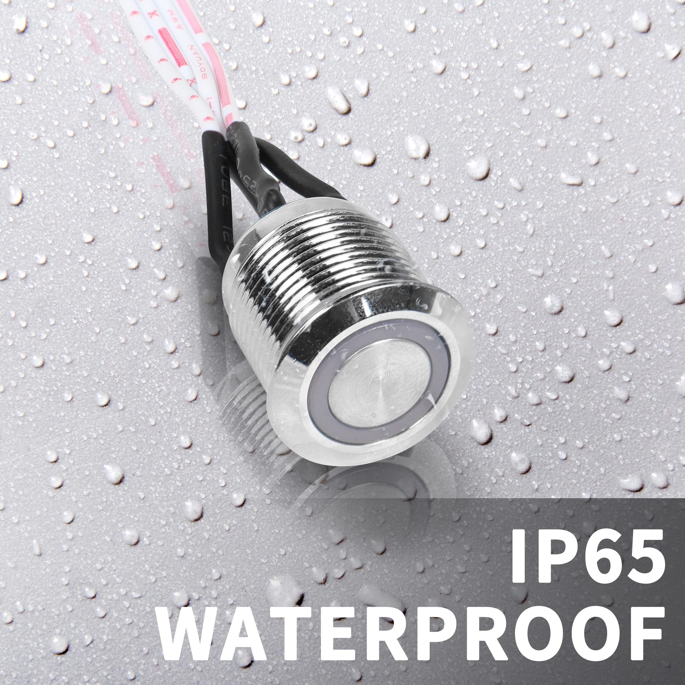 Yacsejao 16Mm Chassis Switch Host Metal Button Desktop Computer Host Switch Cable Metal Led Power Button Atx Supply On/Off For D