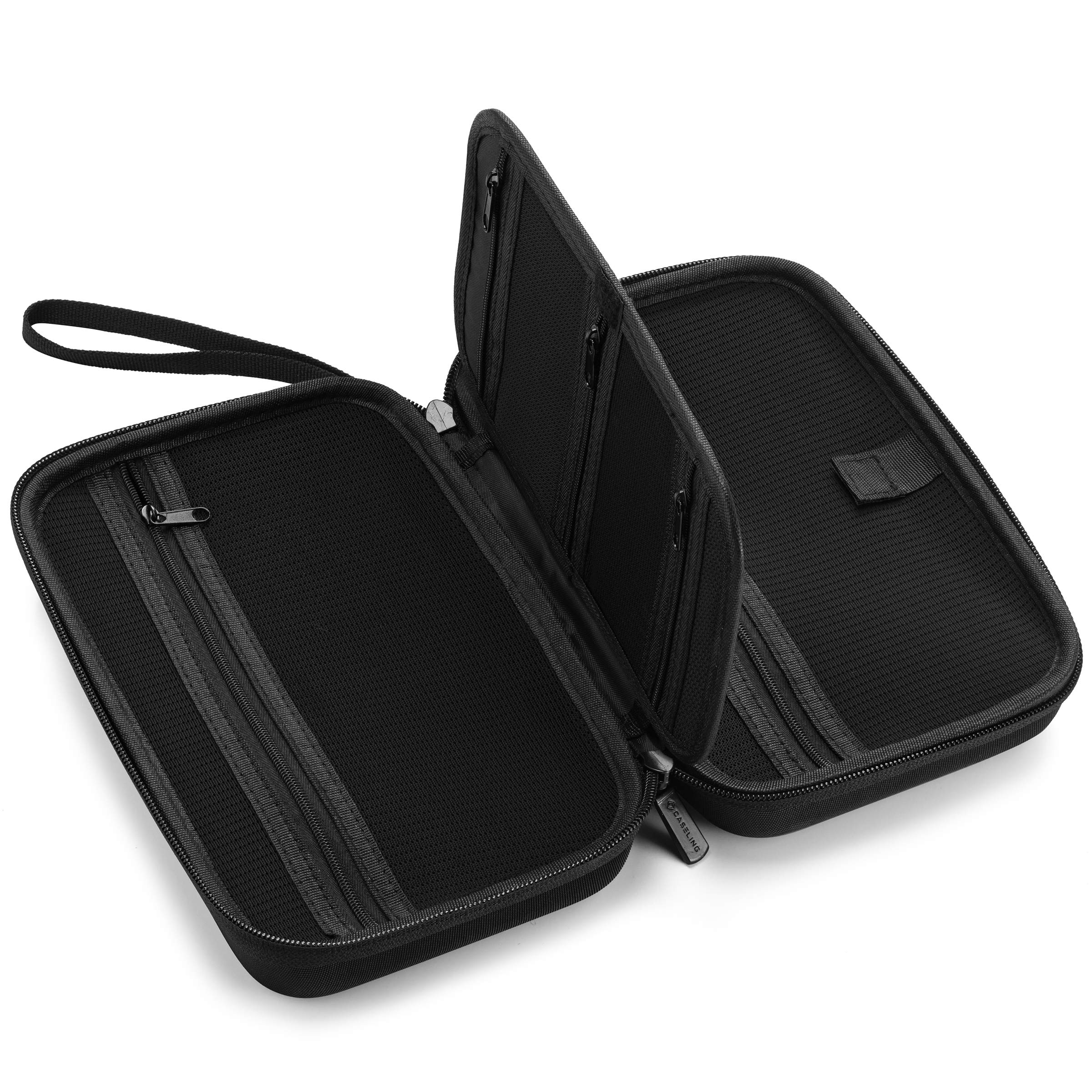 Caseling Universal Electronics/Accessories Hard Travel Carrying Case Bag, 9.5Inch X 5.25Inch X 2.85Inch  Black