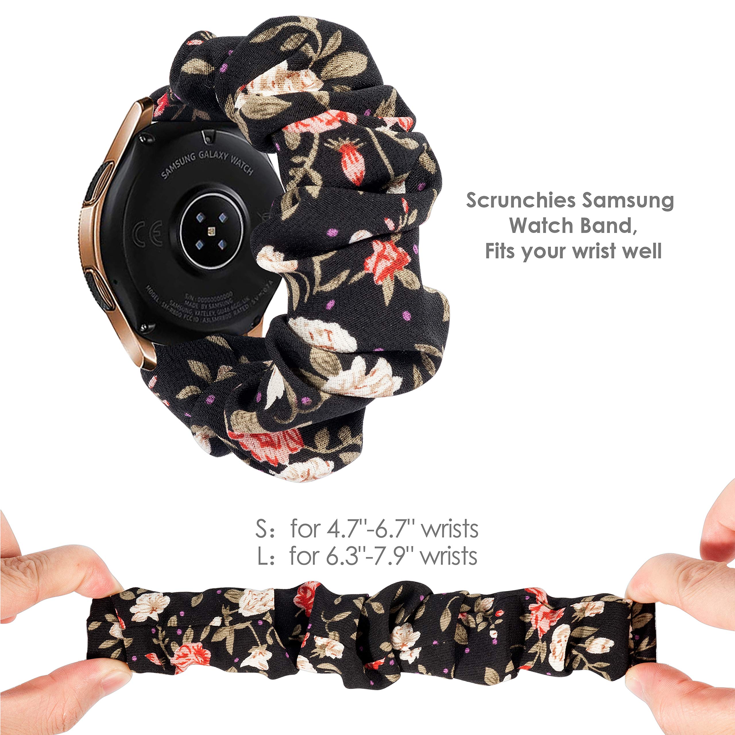 Toyouths 20Mm Scrunchie Band Compatible With Samsung Galaxy Watch 6/5/4 40&44Mm/Classic 6 43&47Mm/Watch 5 Pro 45Mm/Active 2 40&4
