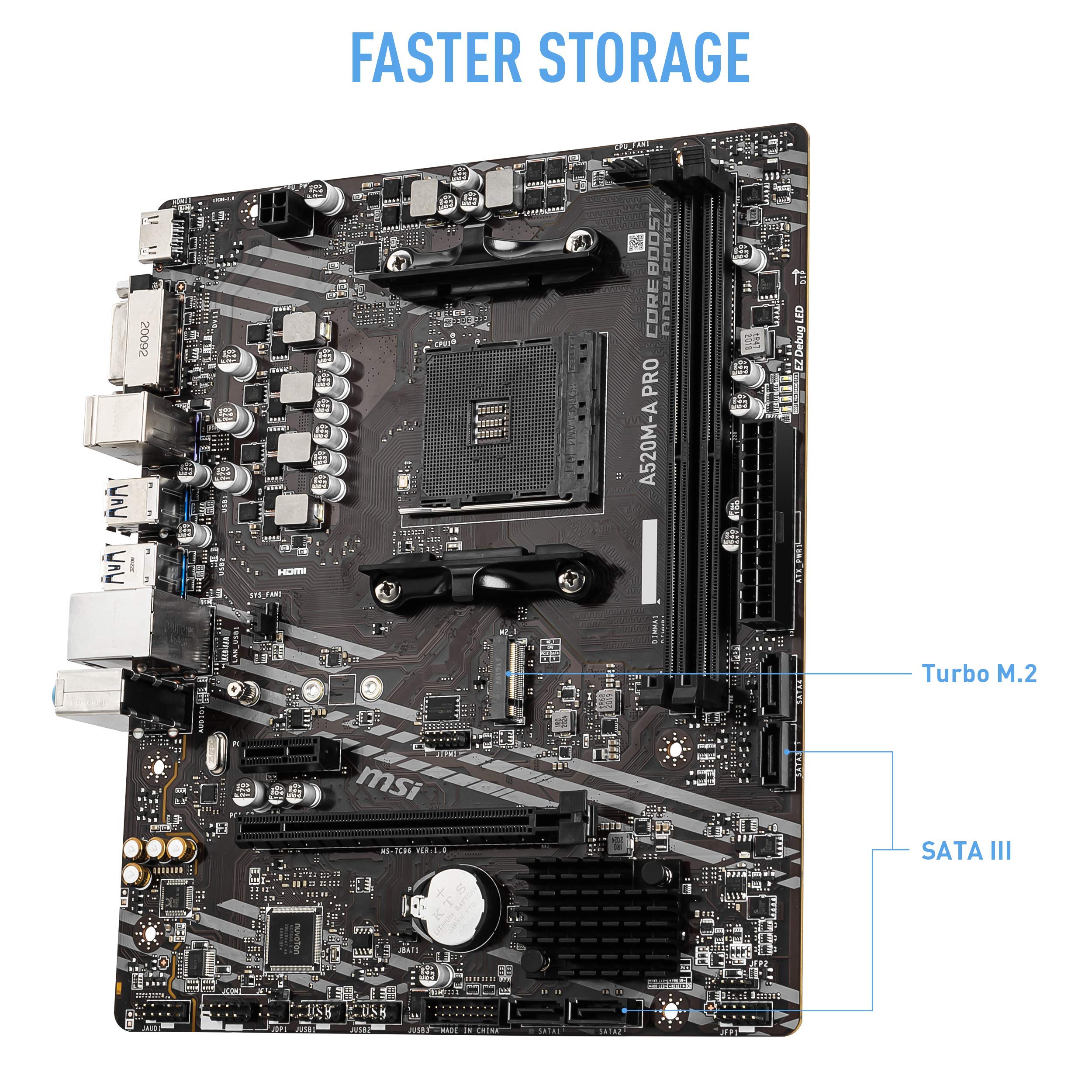 Msi A520M-A Pro (Socket Am4/A520/Ddr4/S-Ata 600/Micro Atx)