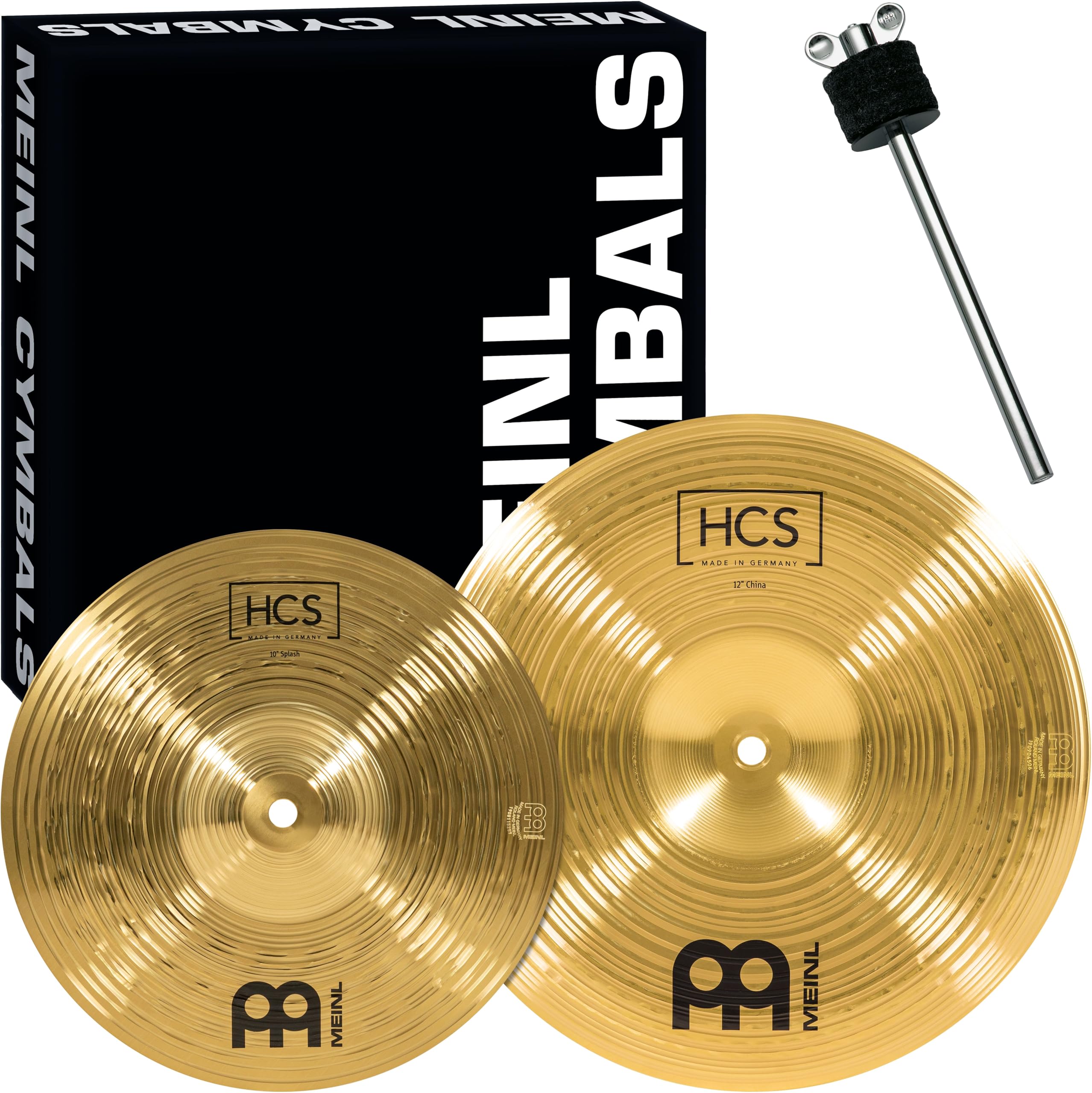 Meinl Cymbals Hcs Fx Hcs Cymbal Box Set Effects Pack With 10'' Splash, 12'' China, Plus A Free Cymbal Stacker (Video)