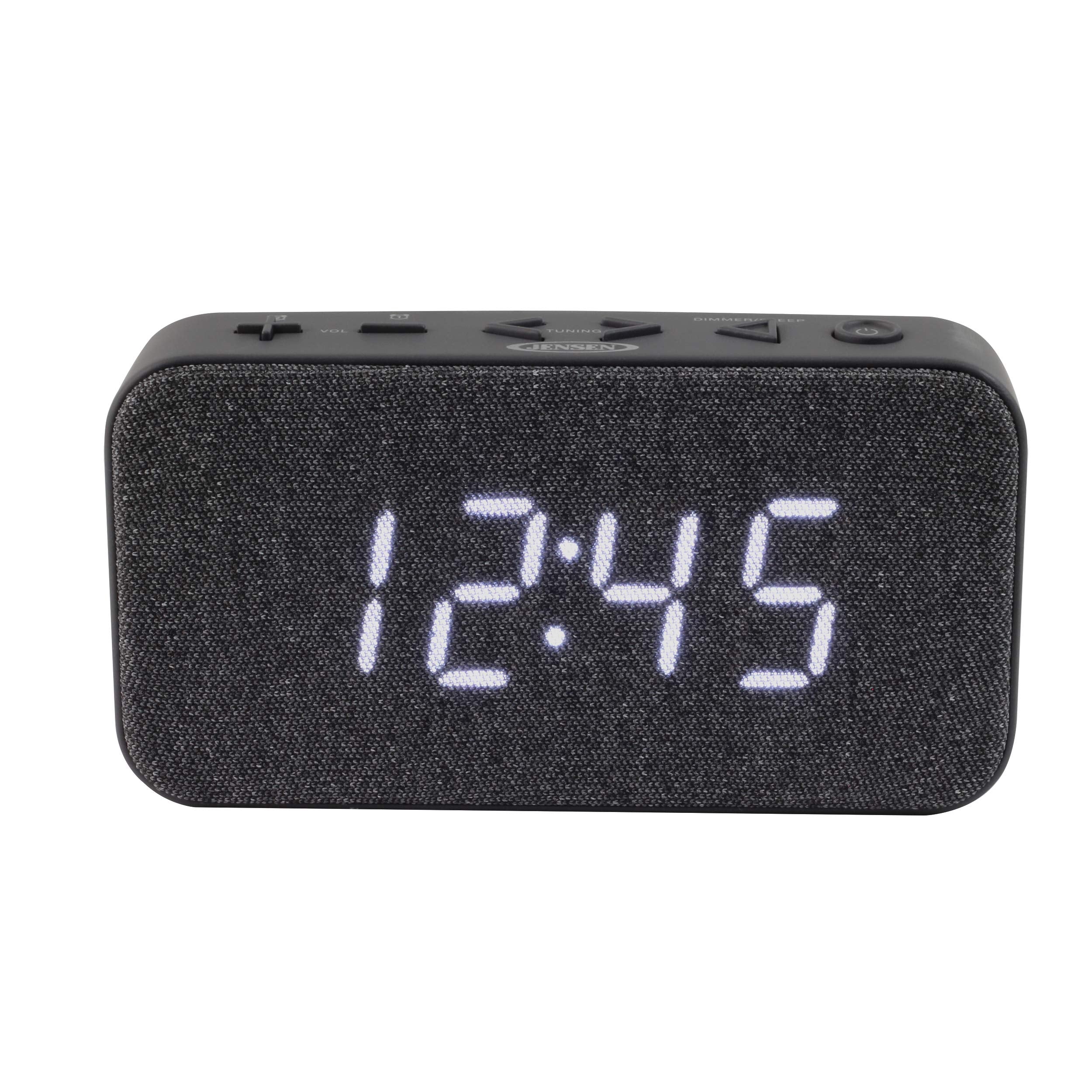 Jensen Jcr-229 Fm Digital Dual Alarm Clock Radio,Gray