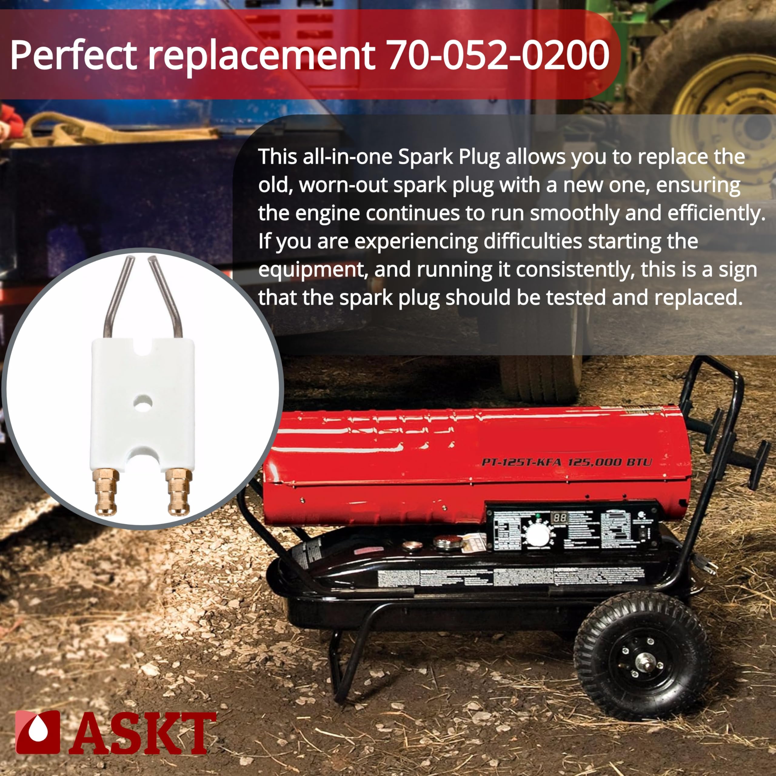 70 052 0200 Spark Plug Protemp, For Remington, Master, Heatstream 120K 215K Btu