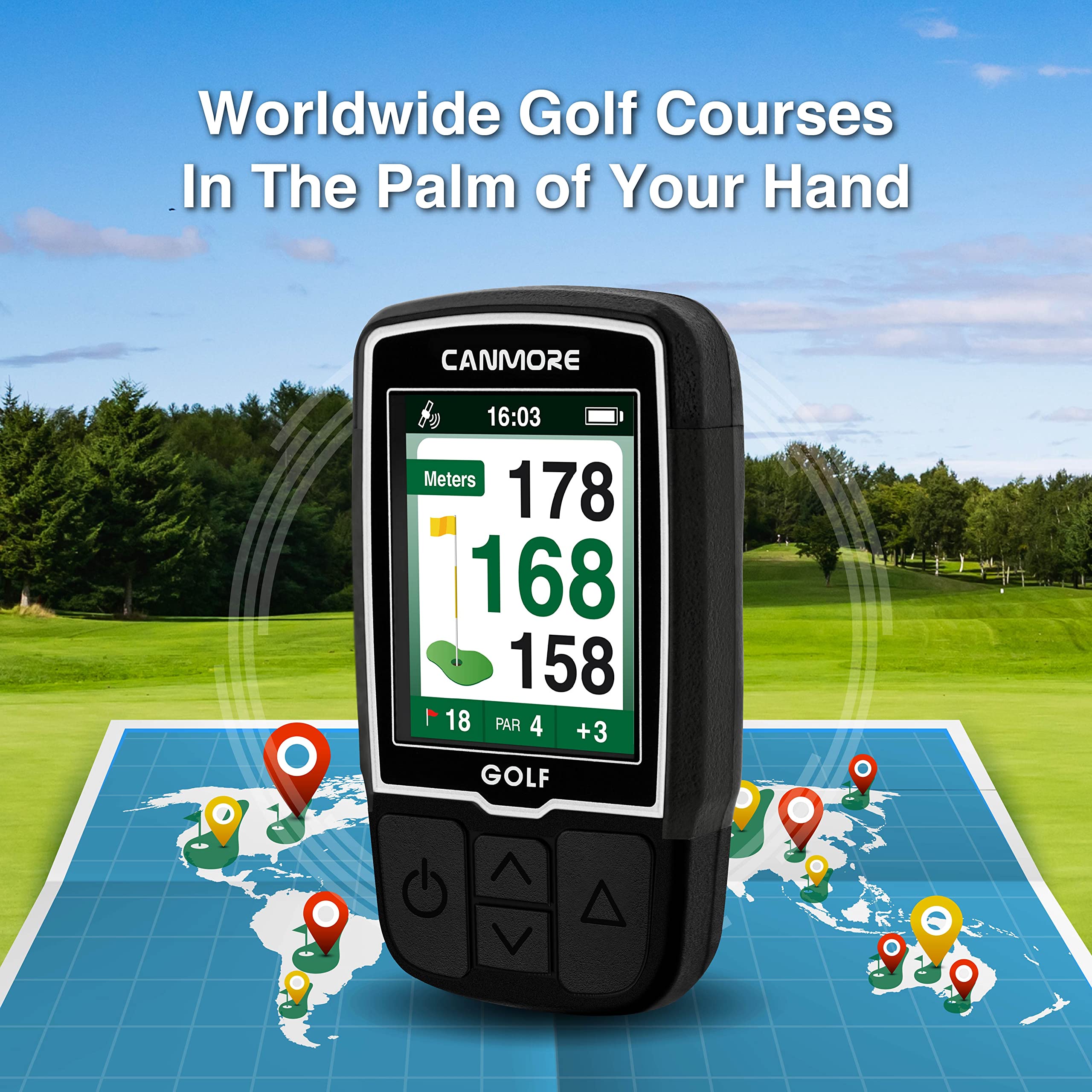 Canmore Preceding Hg200 Handheld Gps Golf Device (Black_Preceding)