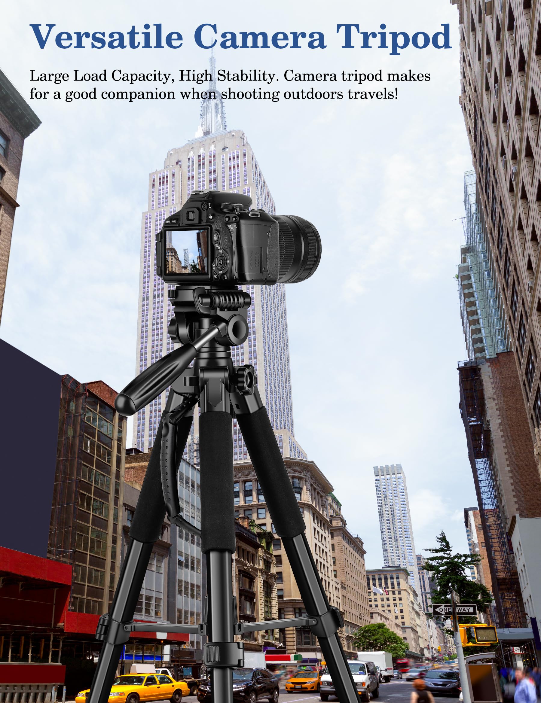 Joilcan 75'' Camera Tripod, Tripod For Camera Cell Phone, Aluminum Heavy Duty Tripods Stand, Tall Travel Tripod With Carry Bag C