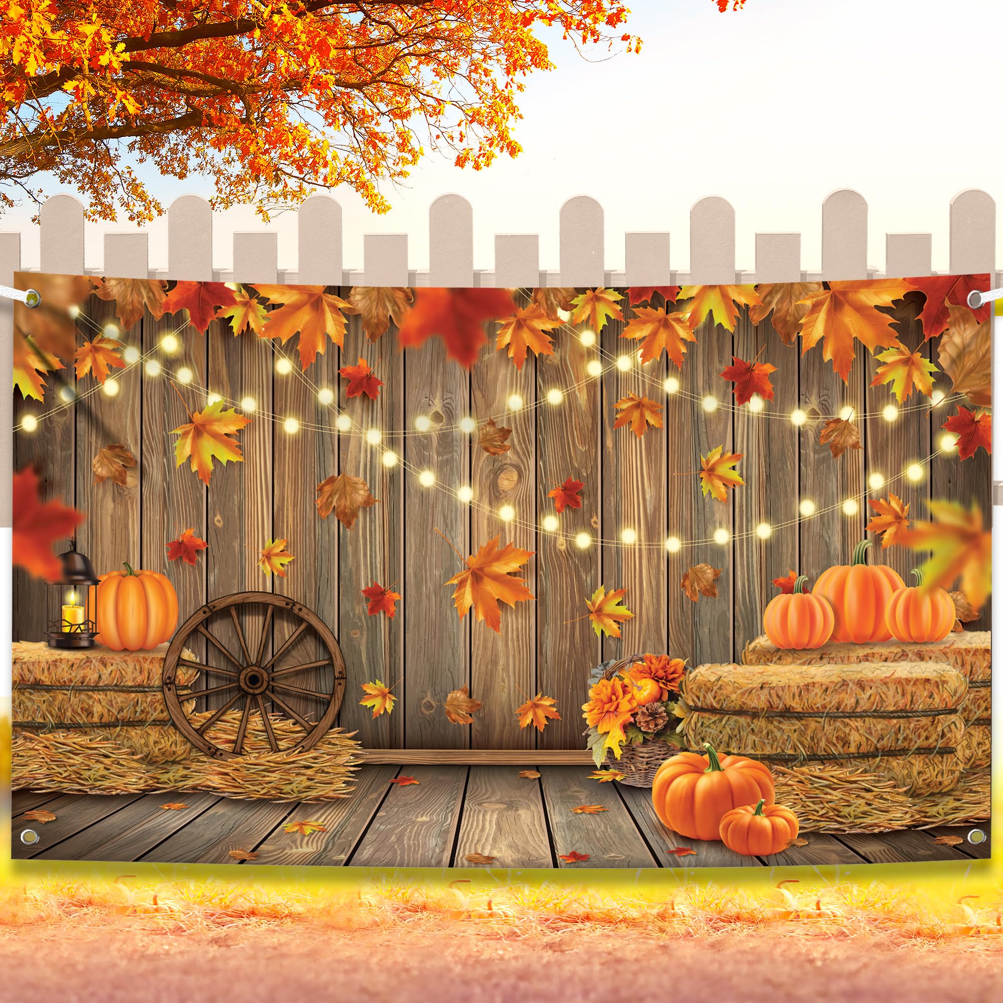 Katchon, Thanksgiving Banner   Xtralarge, 72X44 Inch | Fall Decorations For Home | Autumn Photo Backdrop, Thanksgiving Decoratio