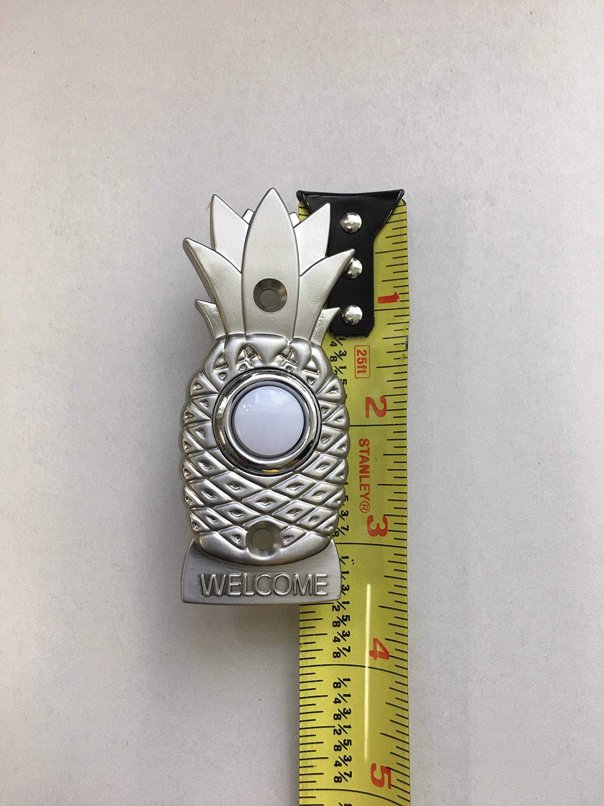Safeguard Supply   Brass Doorbell Wired Button   Decorative Doorbell Button   Beautifully Crafted Pineapple Doorbell Button Nick