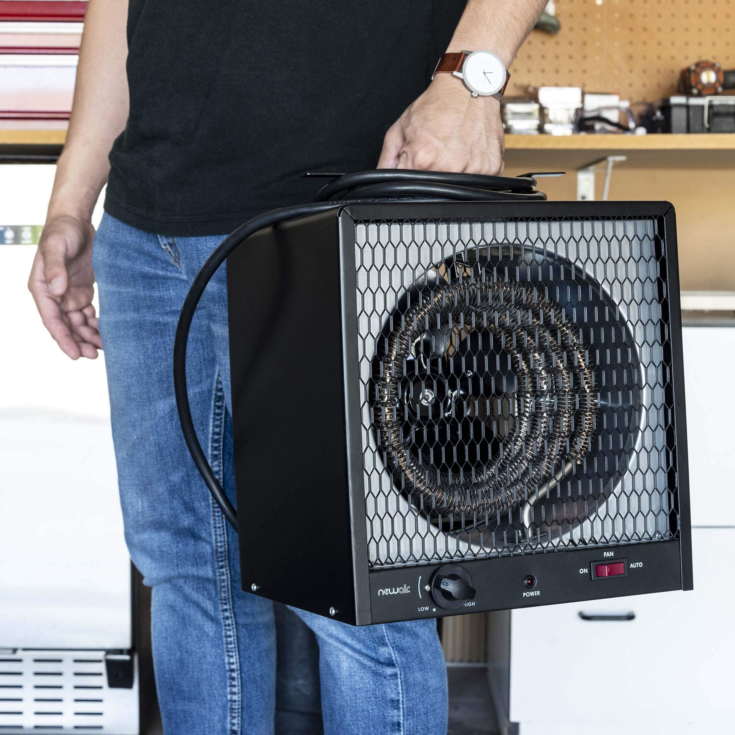 Newair Portable Heater (240V) Portable Electric Garage Heater Heats Up To 600 Sq. Ft. With 6 Foot Cord Wrap And Carrying Handle