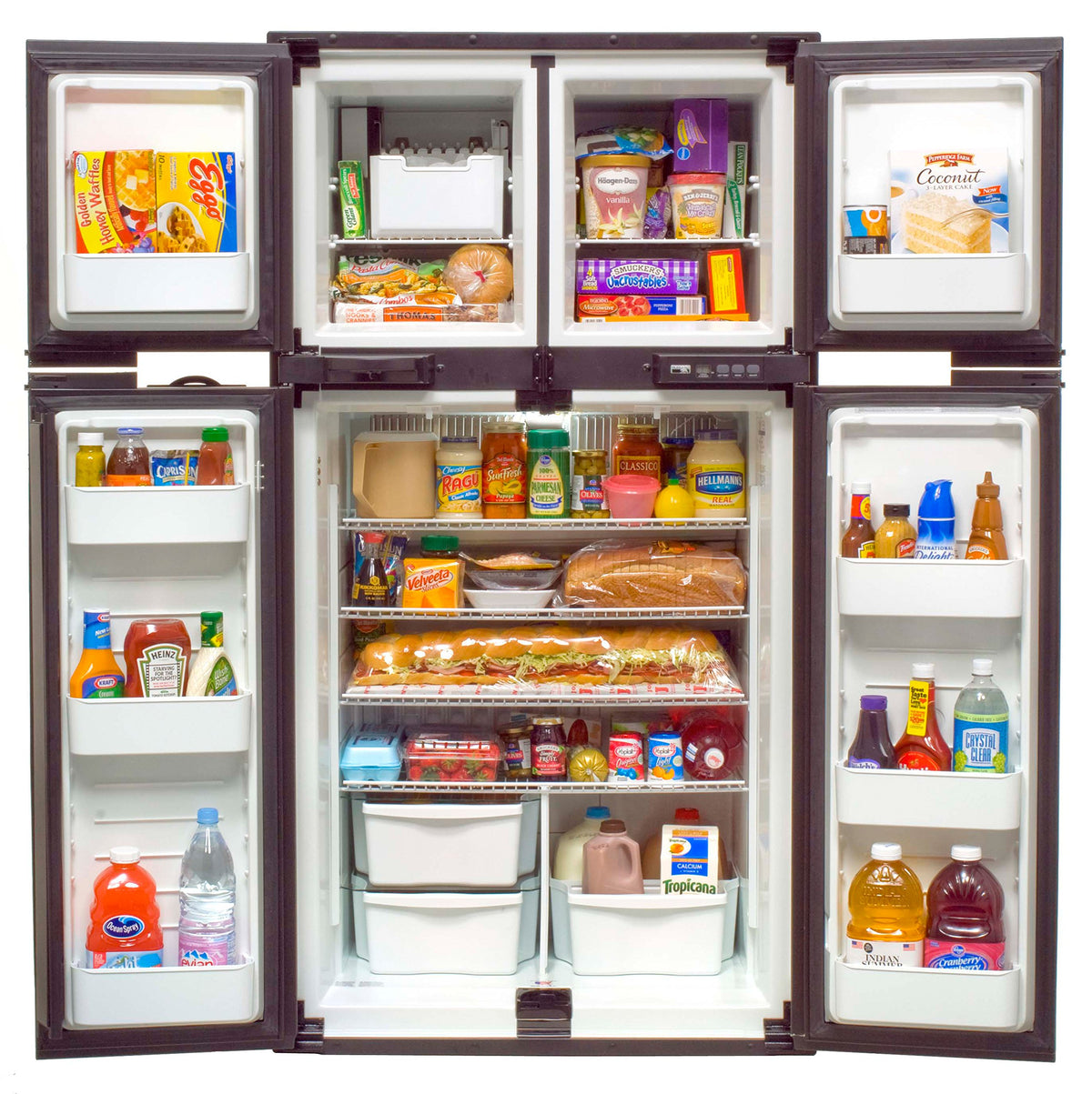 Norcold 1210 - Rv Refrigerator - 12 Cu. Ft. - 4-Door - 2-Way Ac/Lp, Black