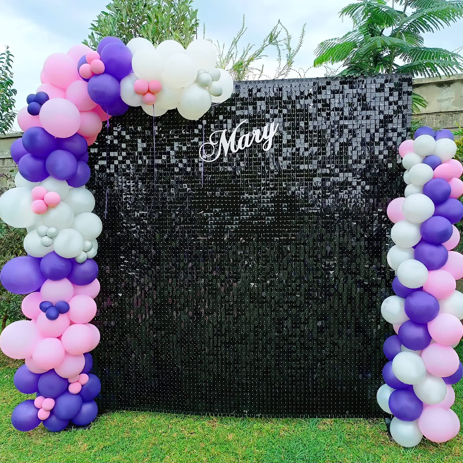 Black Sequin Panels Backdrop Shimmer Wall Backdrop Pack Of 36 Panels Shiny Backdrops Wedding Background Decoration Walls