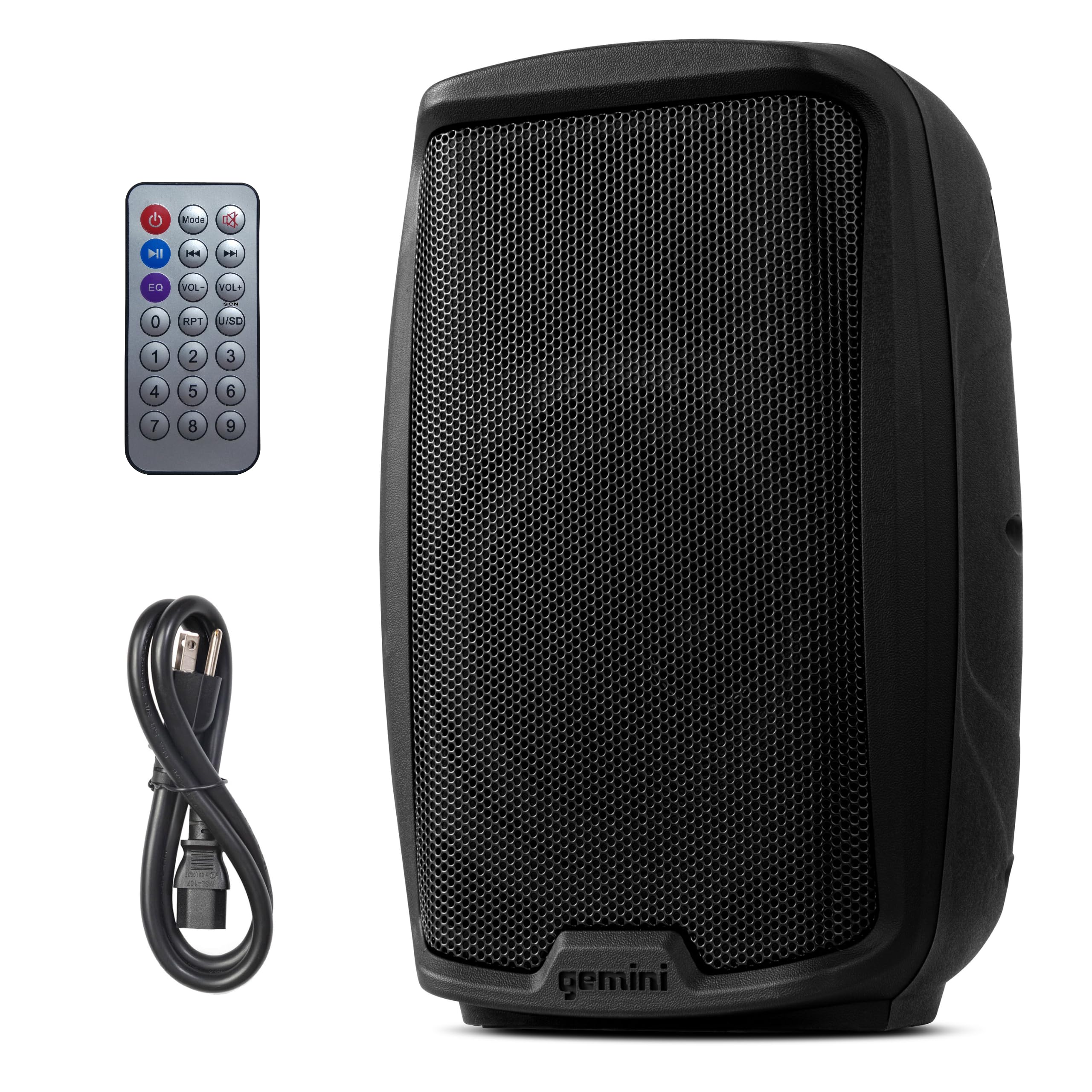 Gemini 15    2000W Bluetooth PA Speaker with TWS Link, USB/SD/FM, XLR/RCA/AUX Inputs, Dual Mic & Guitar Inputs, EQ Control, Pro 