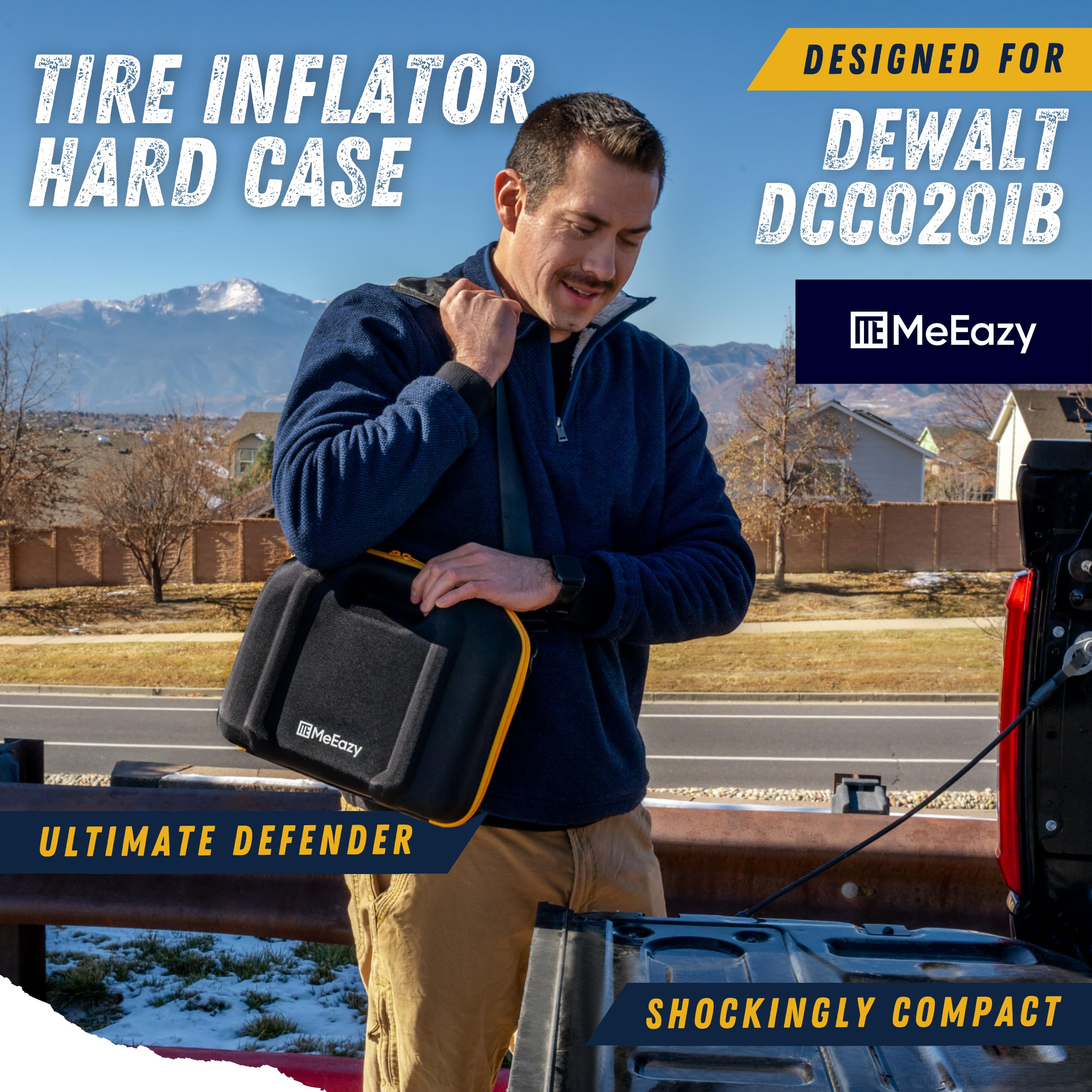 Meeazy Hard Case, Protective Custom Fit Padded Storage Bag With Ykk Zippers, Form Fitting Shell, And Wide Shoulder Strap For Dew