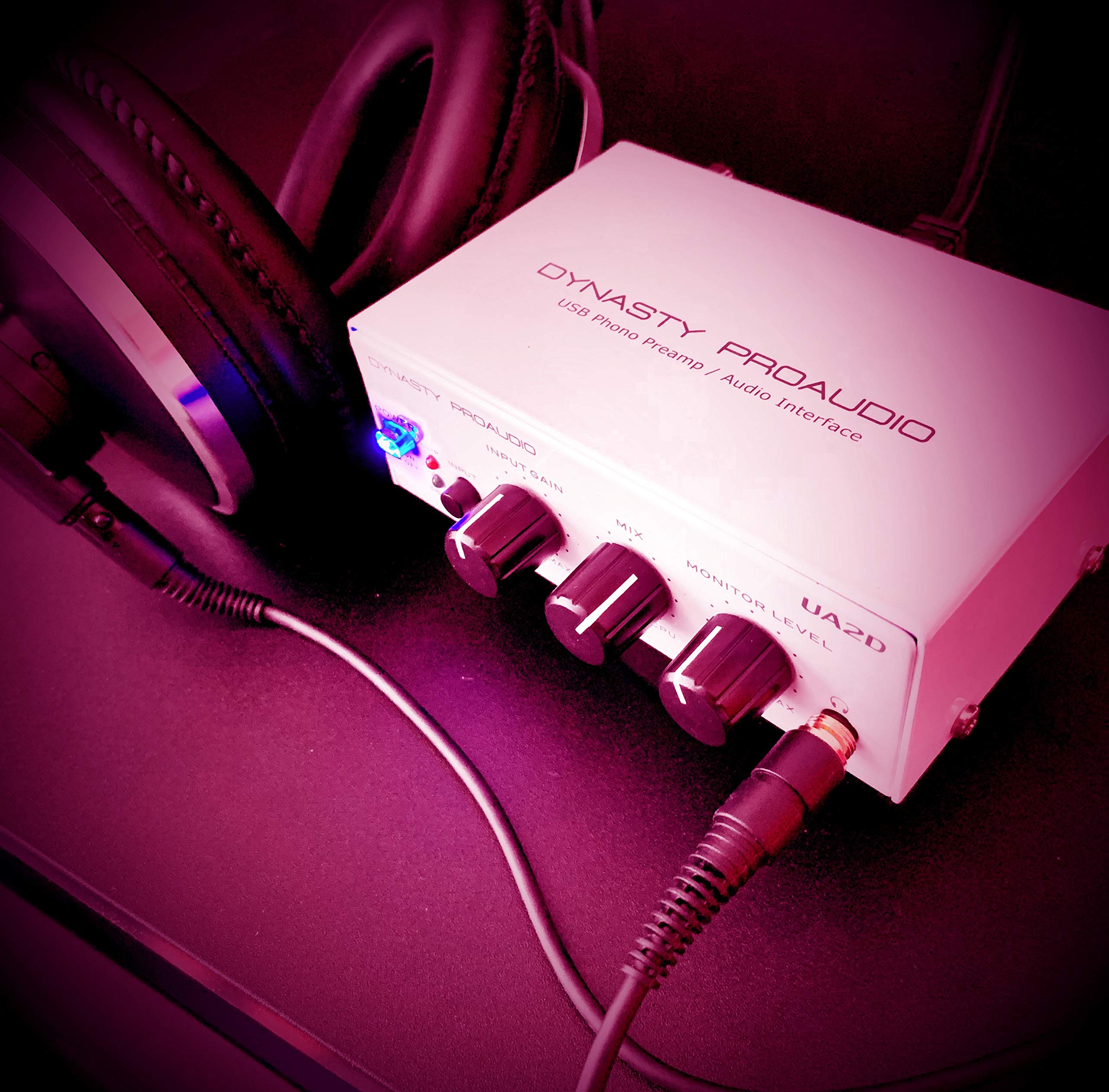 Dynasty Proaudio Ua2D Usb Phono Preamp For Turntable, Preamp With Riaa Equalized Low Noise Moving Magnet A/D Converter (Power Ad