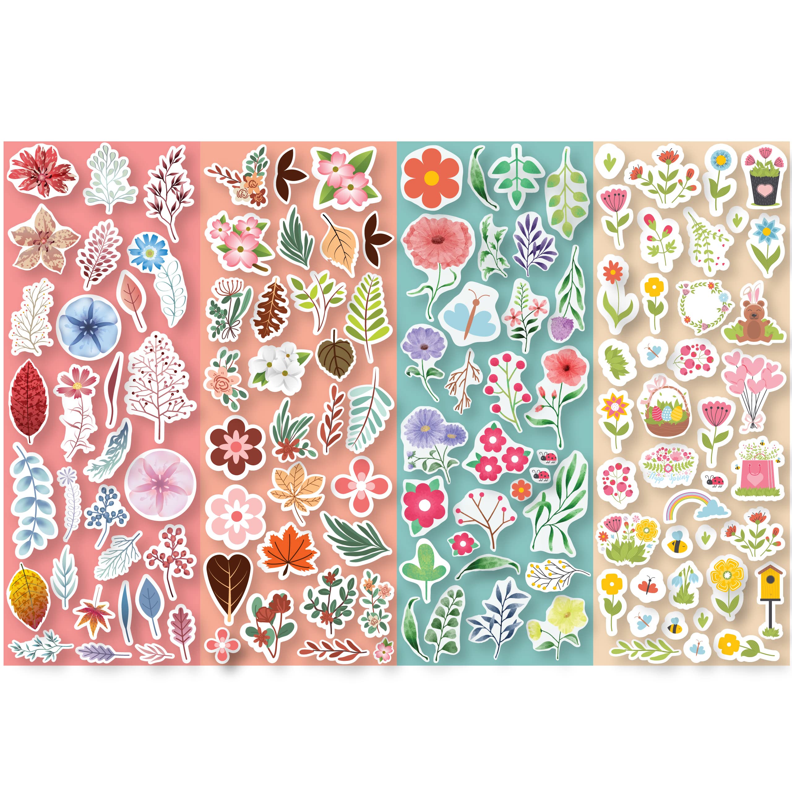 Isee 360 Set Of Butterfly And Flowers Scrapbook Sticker For Diy Notebooks Diary Journal Laptop Mobiles Decorative Vinyl Printed