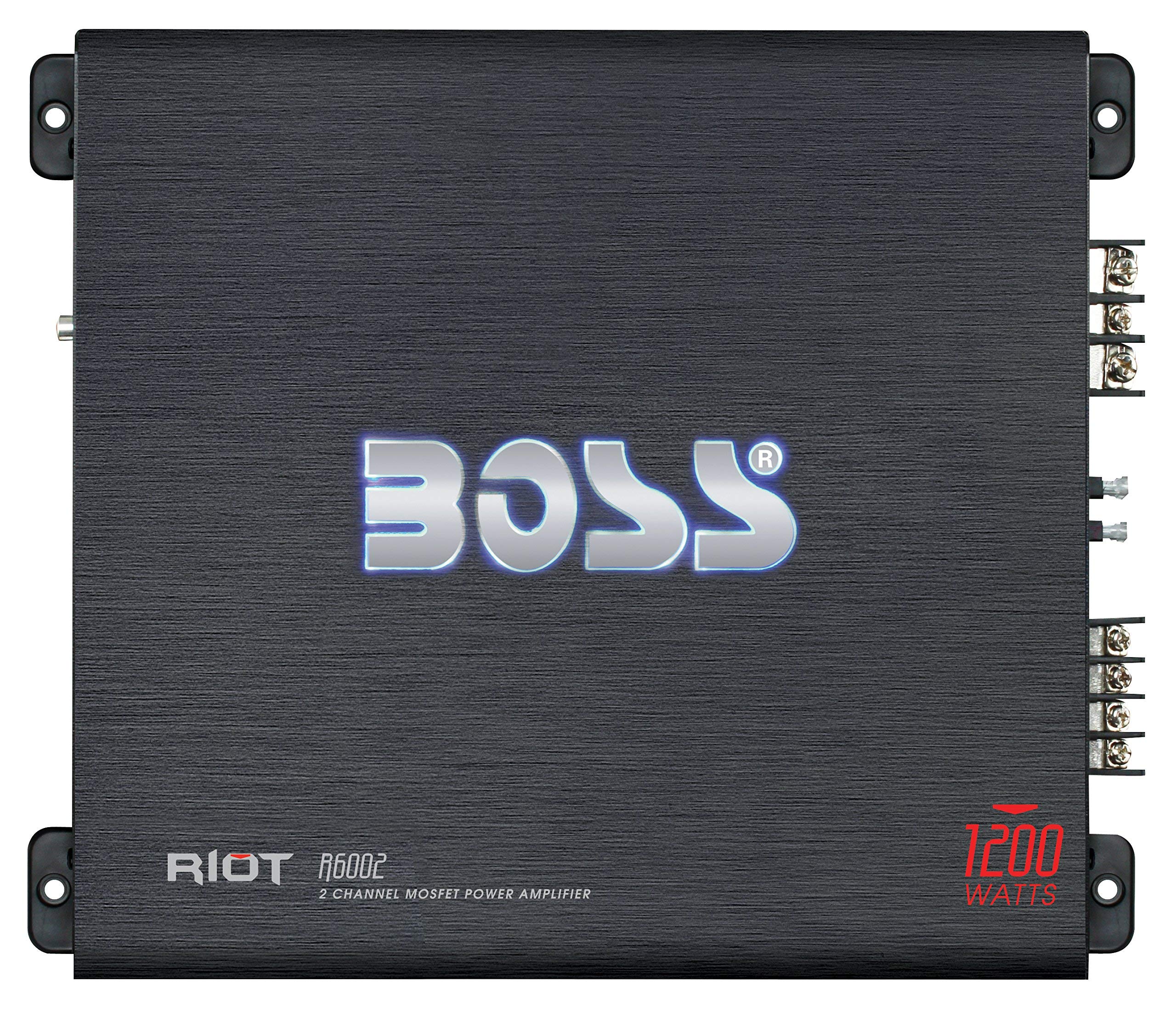 BOSS Audio Systems R6002 Riot Series 1200W 2-Channel Class A/B Car Audio Stereo Amplifier Black