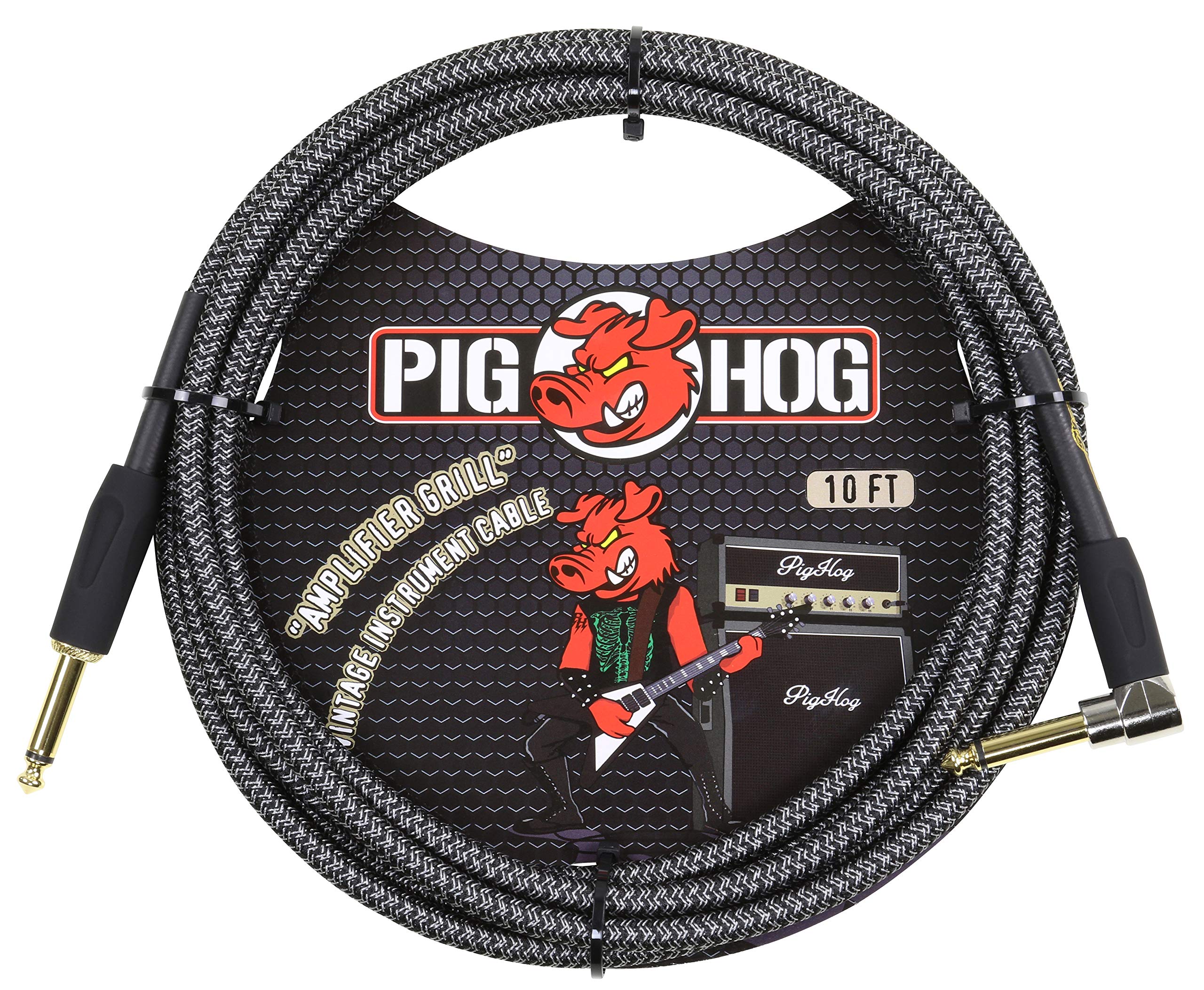 Pig Hog Vintage Serie Instrumentenkabel, Amplifier Grill, 3M/10Ft, 6.35 (1/4   ) Auf 6.35 (1/4   ), Hochwertige Qualitt, Gewebt,