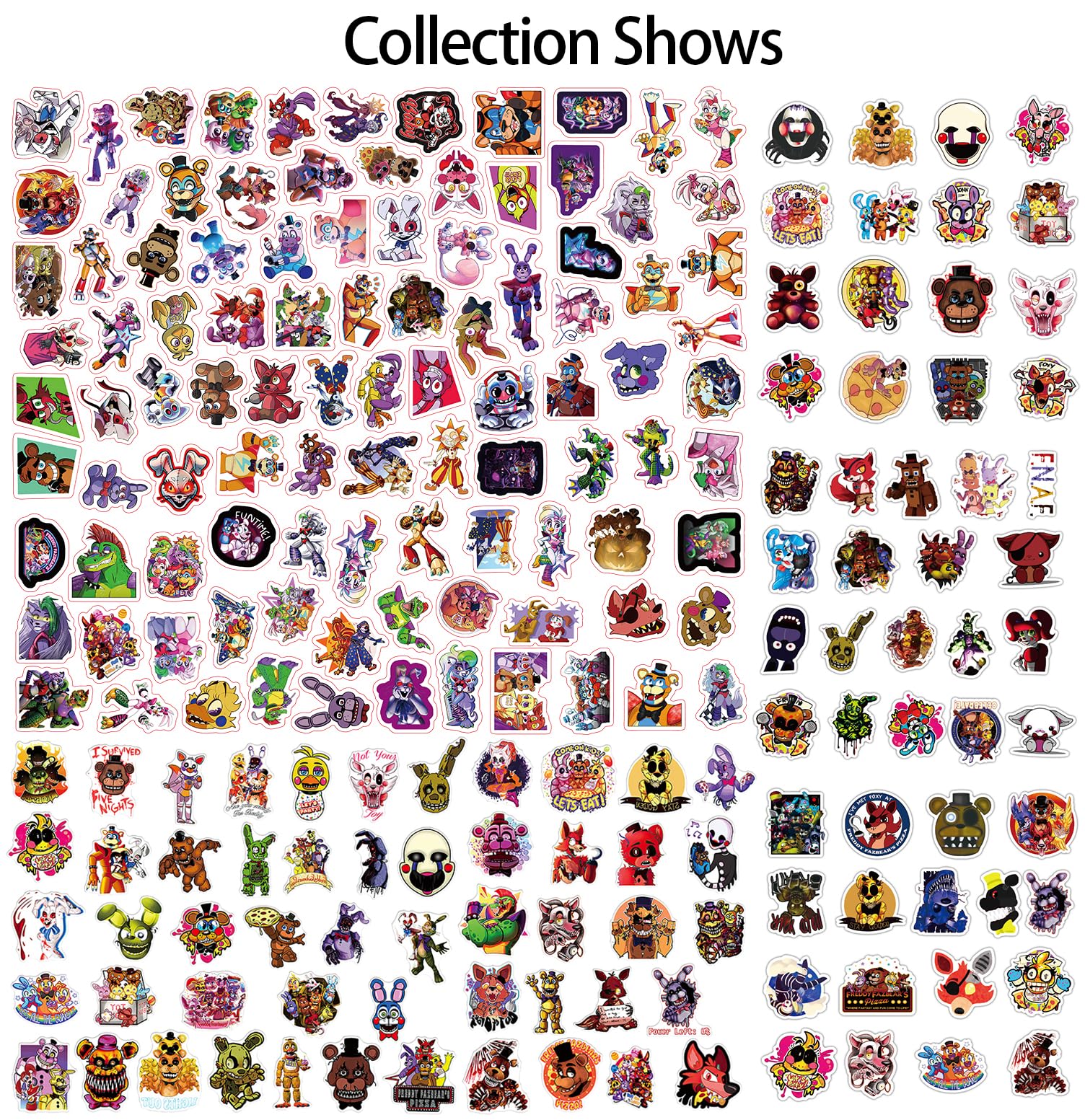 Pounchi Horror Thrilling Game Stickers (200Pcs) Cartoon Gaming Stickers Merchandise Gifts For Party Supplies Decorations Laptop