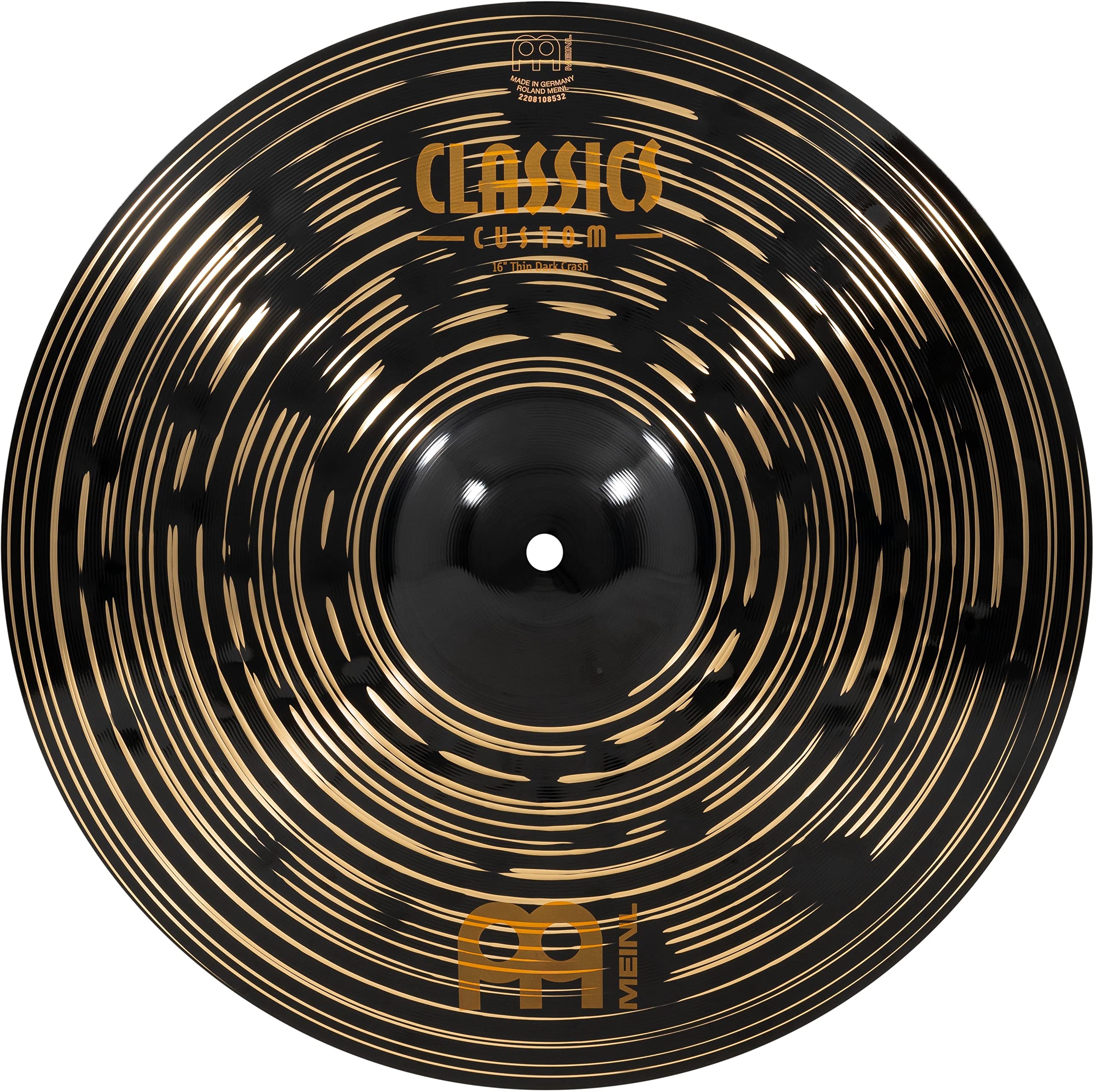Meinl Cymbals Classics Custom Dark Thin 16'' Crash Cymbal For Drum Set   Made In Germany   B12 Bronze, 2 Year Warranty (Cc16Tdac