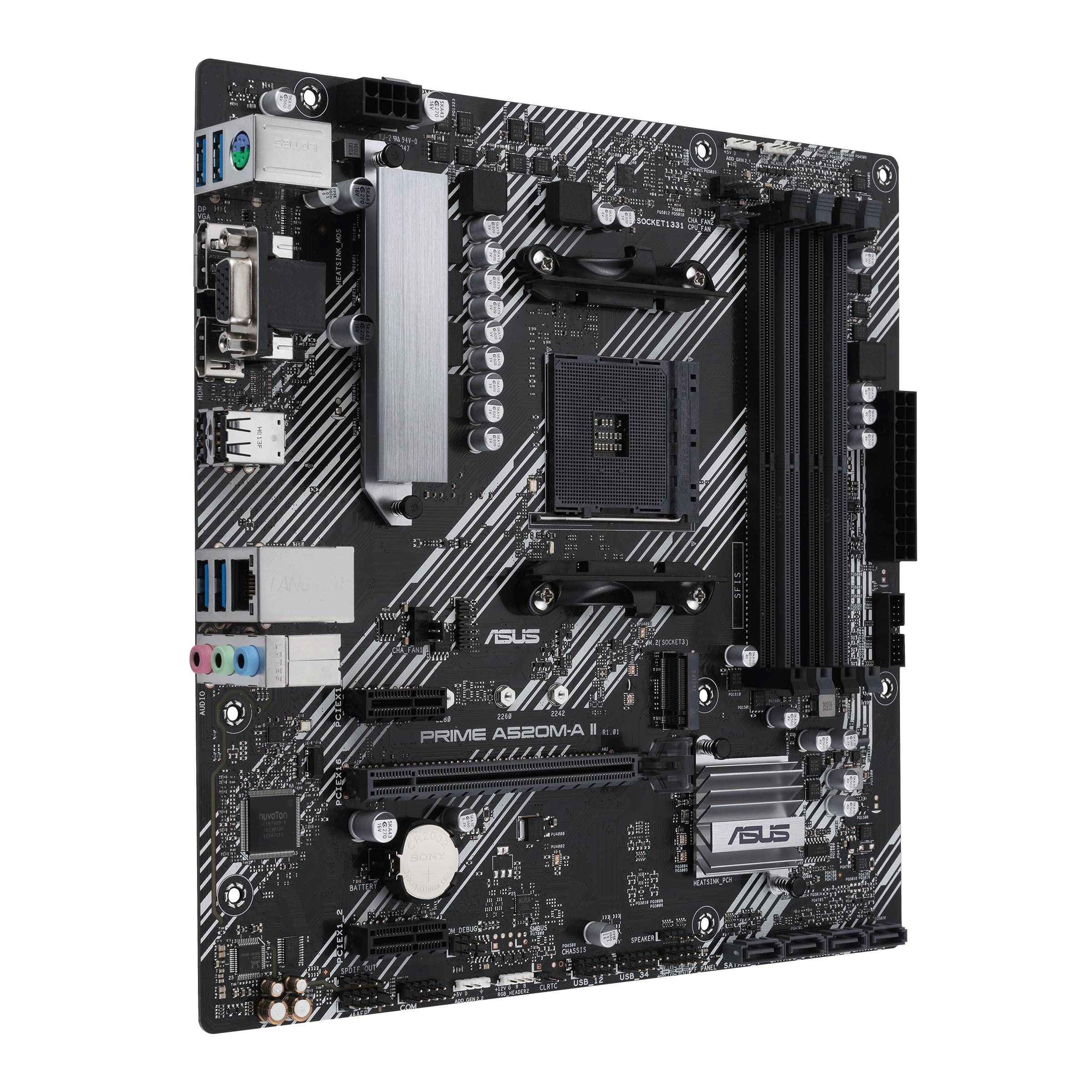 Asus Prime A520M-A Ii/Csm Amd Am4(3Rd Gen Ryzen) Microatx Commercial Motherboard(Ecc Memory,M.2 Support,1Gb Ethernet, Dp/Hdmi 2.