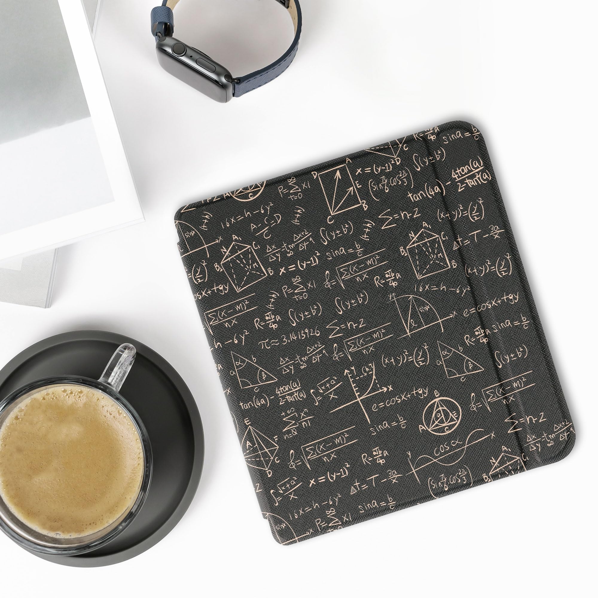 Kwmobile Case Compatible With Kobo Libra 2 Case   Ereader Cover   Equation Green/Yellow