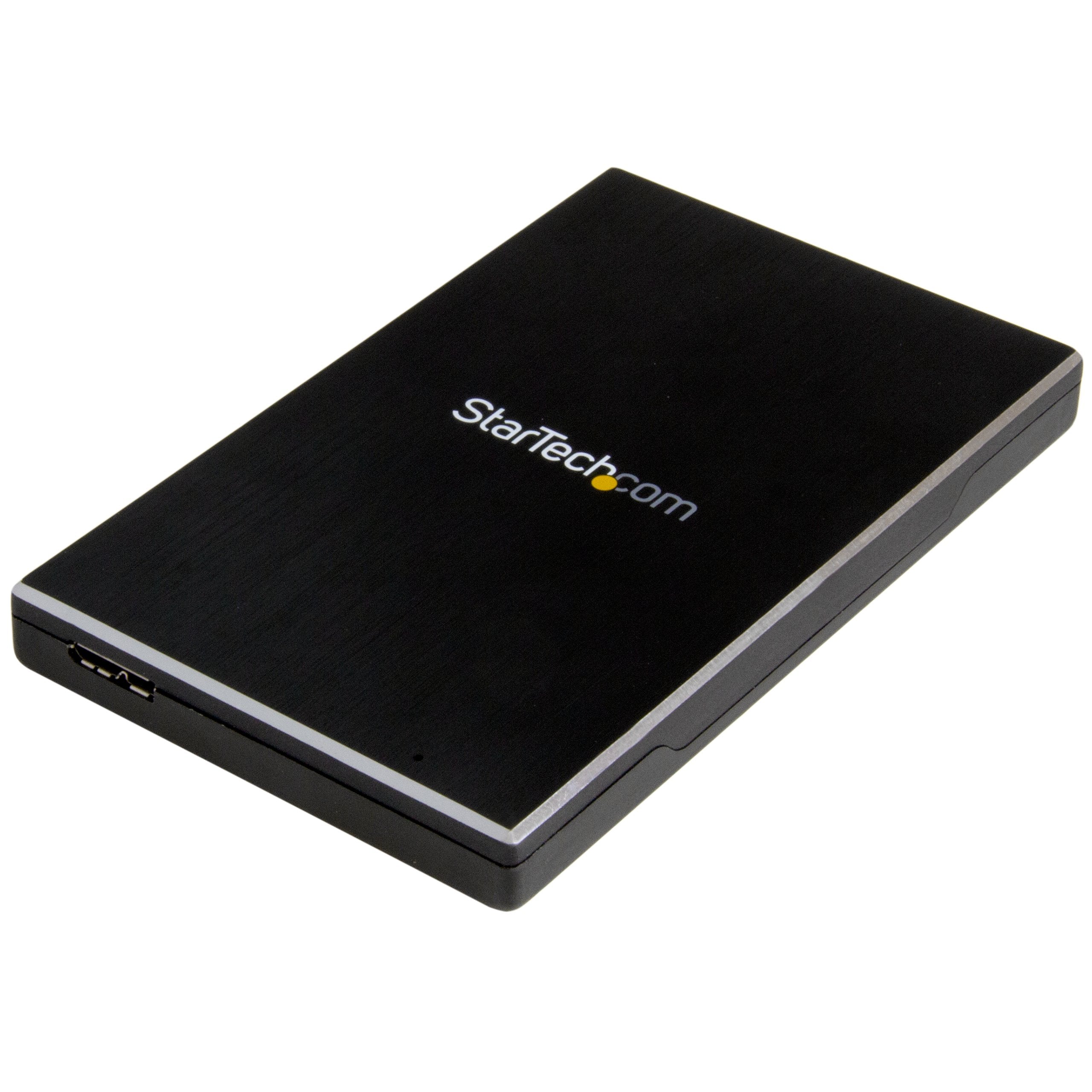 StarTech.com 2.5 SATA USB 3.1 Gen 2 Hard Drive Enclosure - w/ USB Type C and Type A Cables - USB 3.0 backwards compatible (S251B