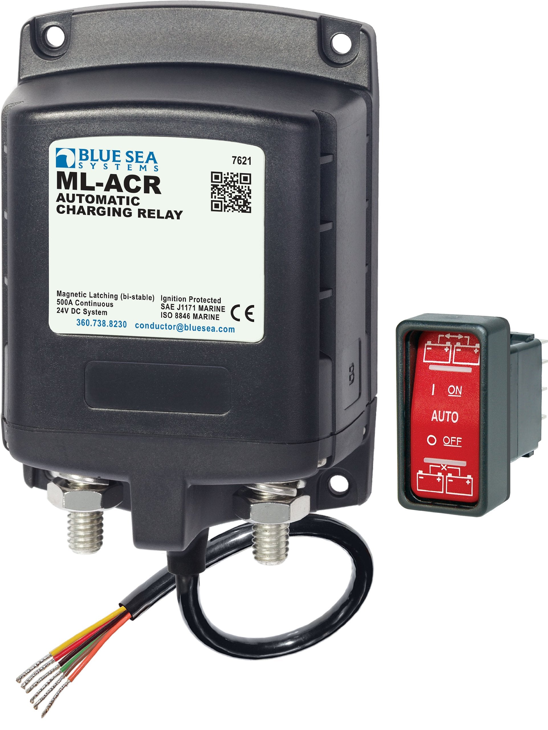 Blue Sea Systems 7621 ML-ACR 24V DC 500A Automatic Charging Relay