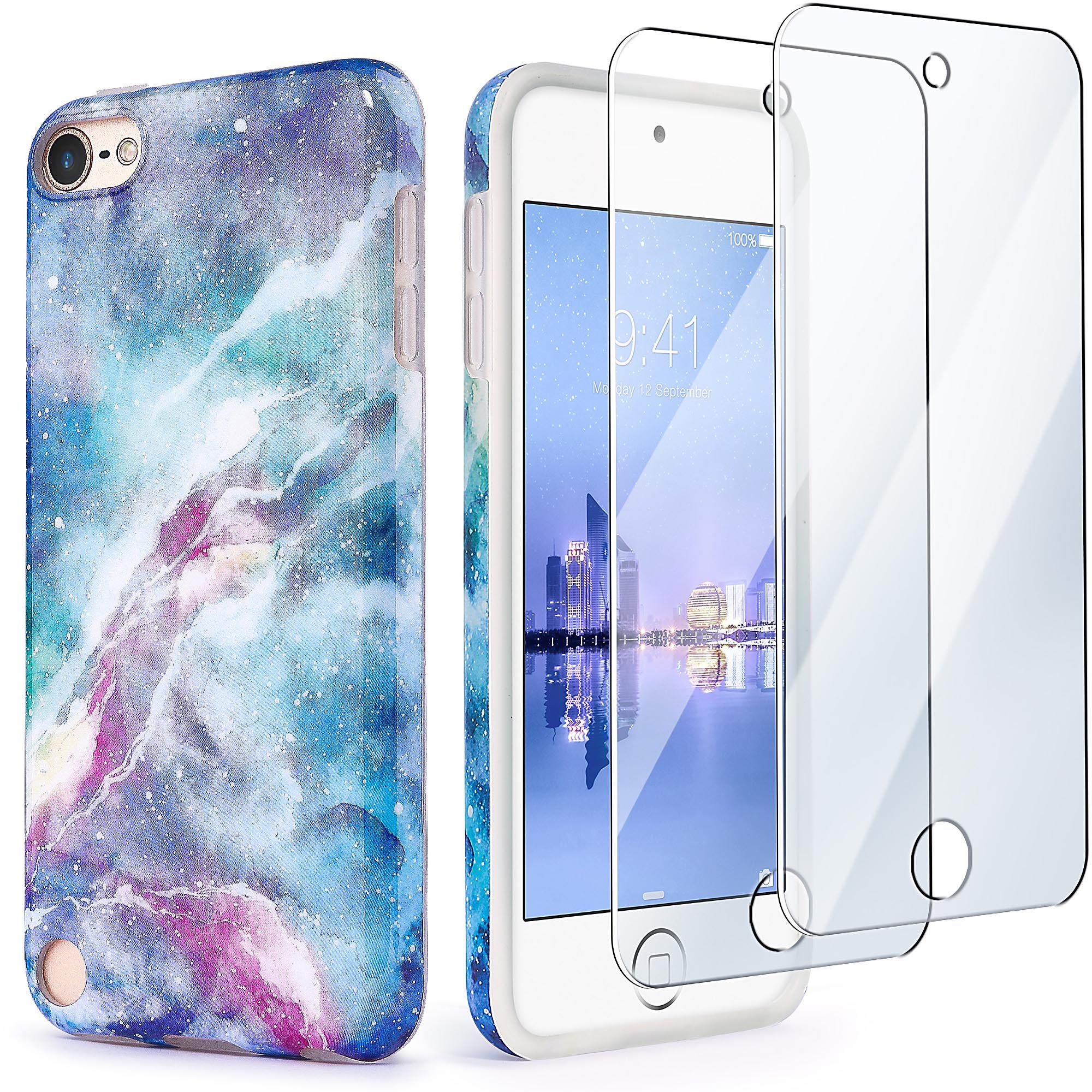 Ipod Touch 7Th Generation Case With 2 Screen Protectors, Idwell Ipod Touch 6 Ipod 5 Case, Slim Fit Anti Scratch Flexible Soft Tp