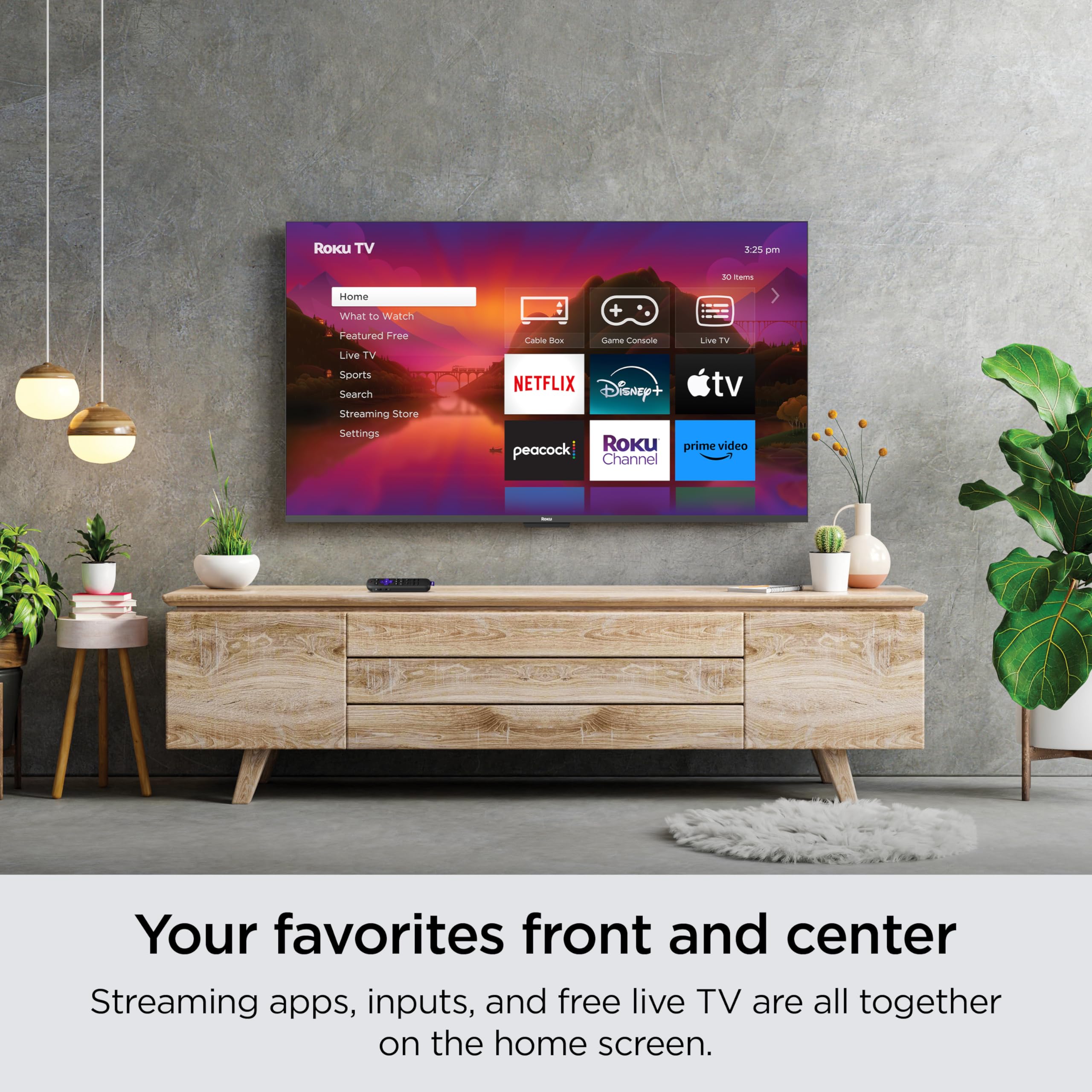 Roku Smart Tv   65 Inch Select Series 4K Hdr Rokutv Enhanced Voice Remote, Brilliant 4K Picture, Automatic Brightness, & Seamles