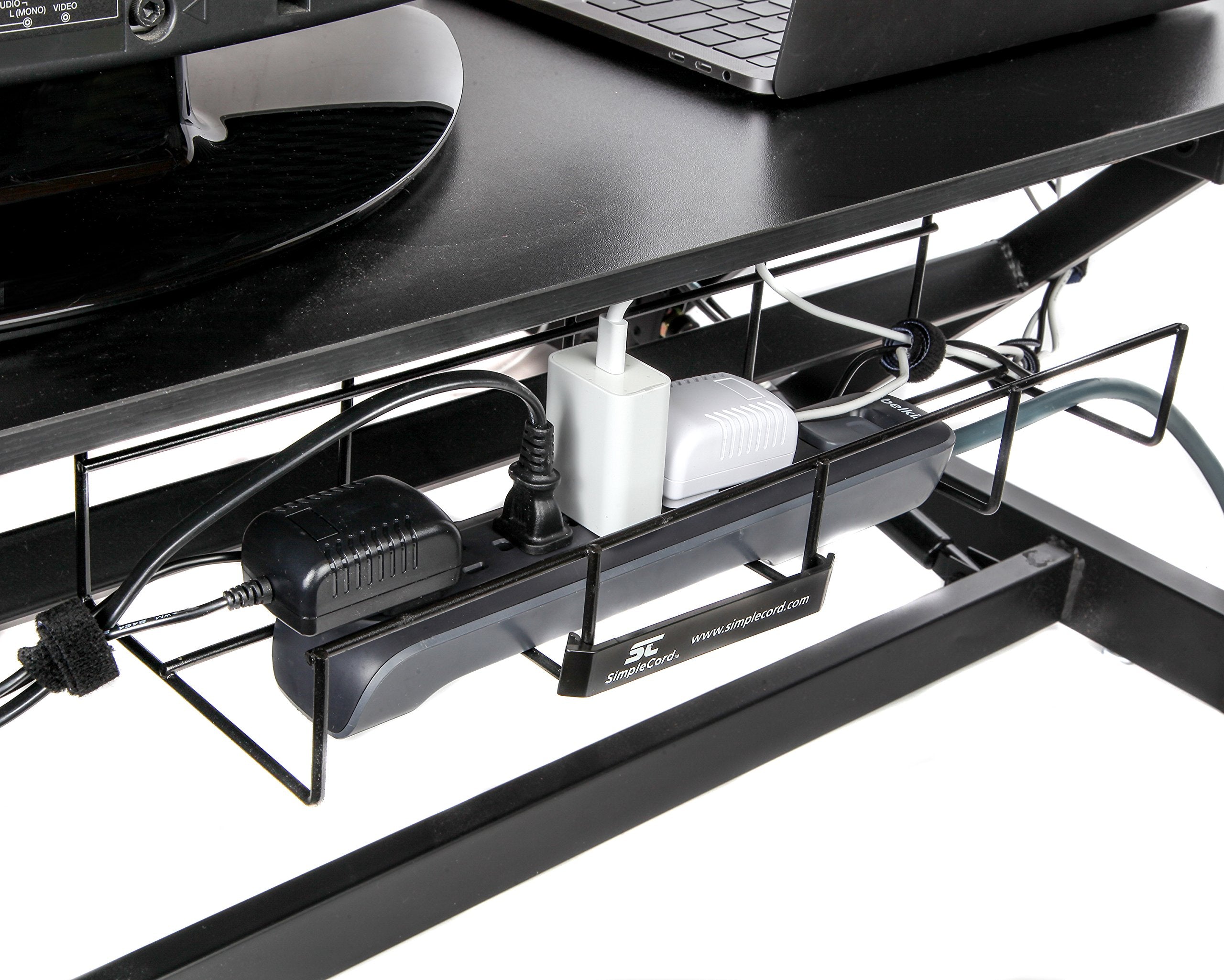 Simple Cord Wire Tray Desk Cable Organizer - 32 Open Slot Raceway To Hold Cables, Cords, Or Wires On Desks - Office Cable Manage