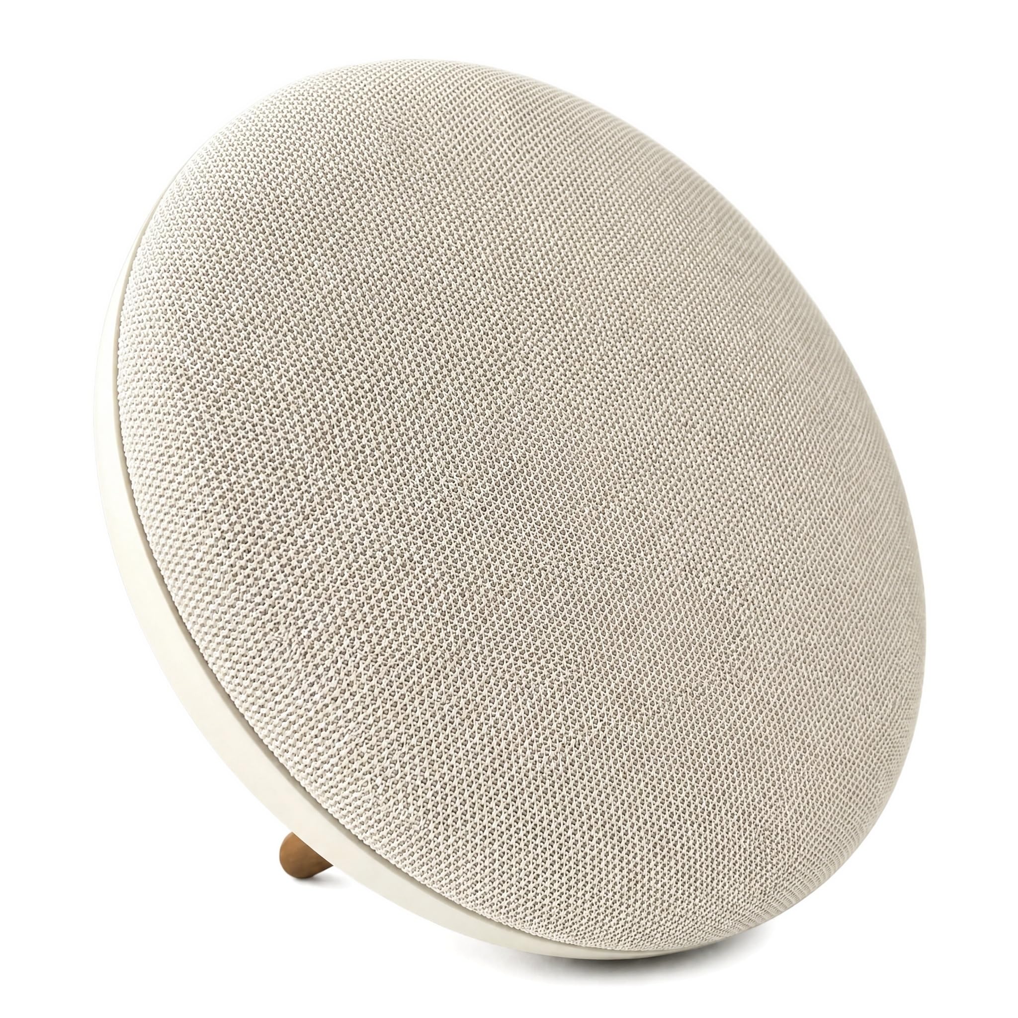 wocdwocd Round Bluetooth Speaker, Dual 66mm Stereo Drivers, 3000mAh Battery