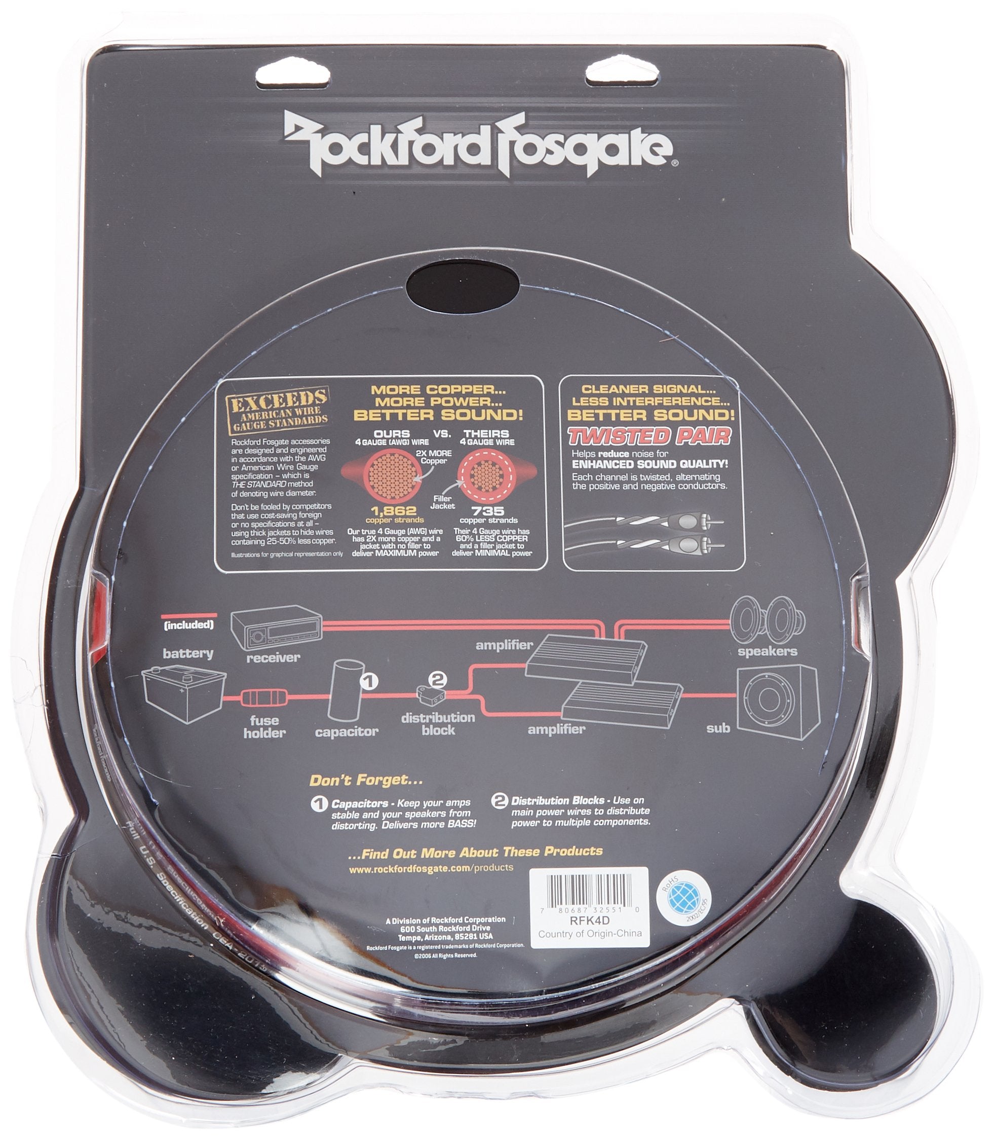 Rockford 4 Awg Complete Installation Kit