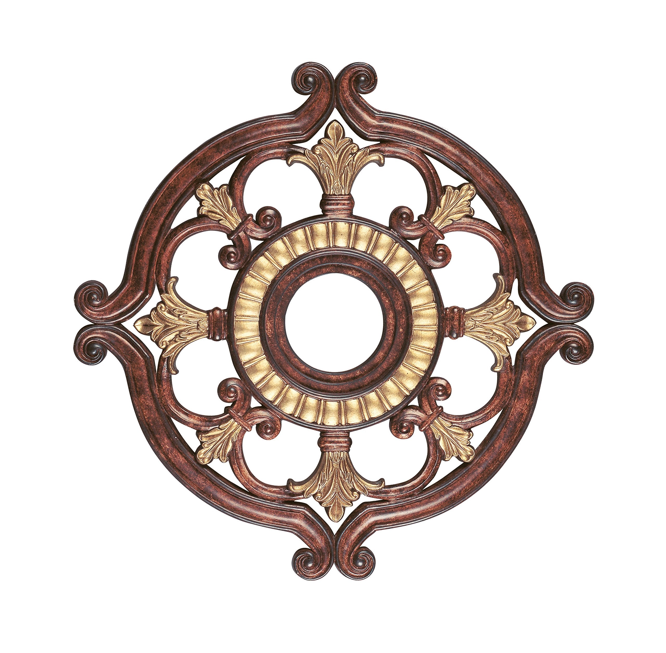 Livex Lighting 8216 63 Ceiling Medallion In Verona Bronze With Aged Gold Leaf Accents 0.1 X 0.1 X 1.5