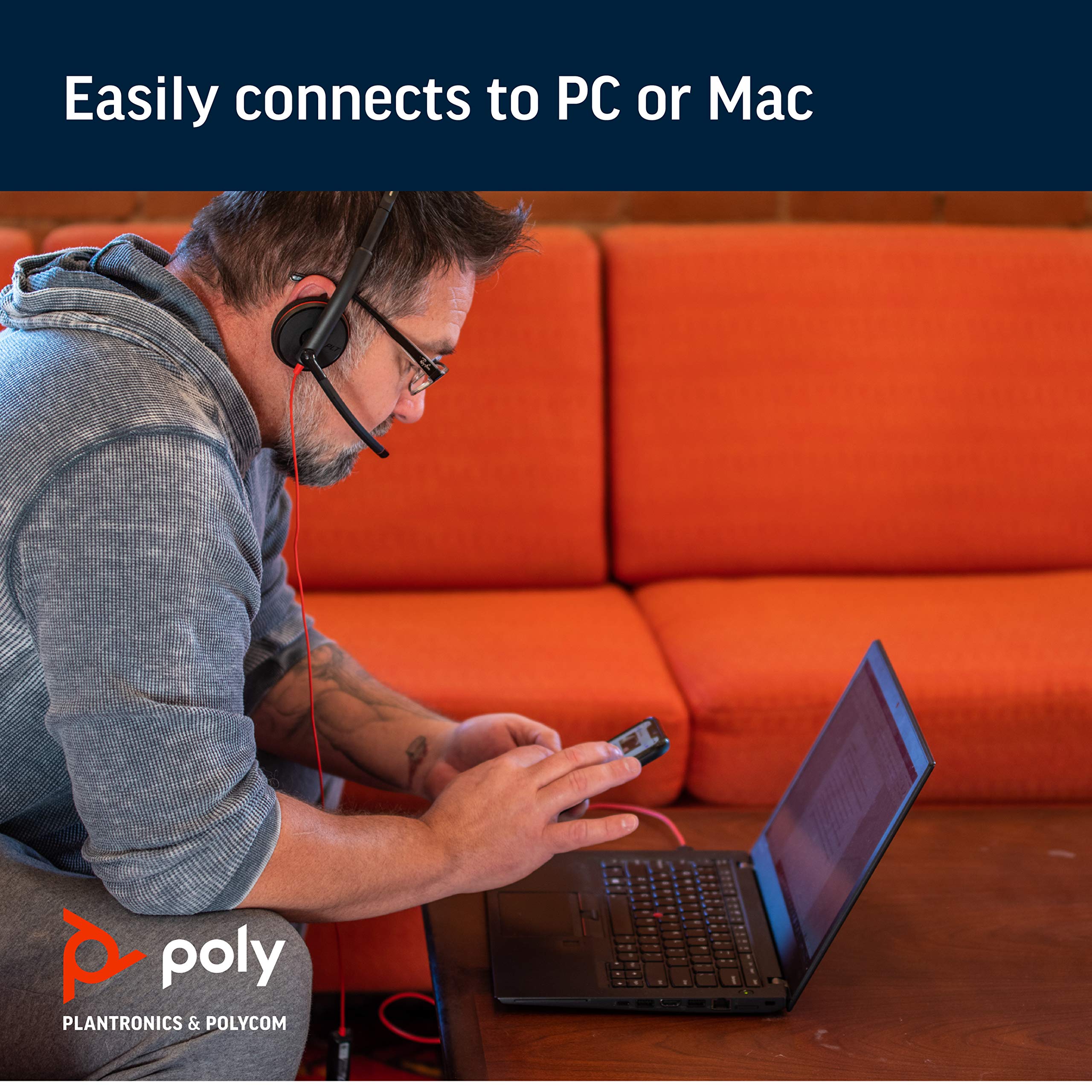 Plantronics - Blackwire 3220 - Wired Dual-Ear (Stereo) Headset With Boom Mic - Usb-A To Connect To Your Pc And/Or Mac