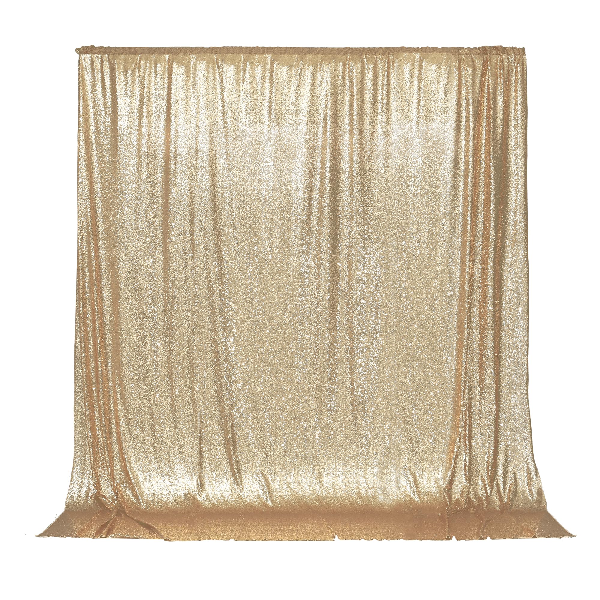 Partydelight Sequin Backdrop Wedding Curtain Special Events, Party (Light Gold, 6Ftx7Ft)