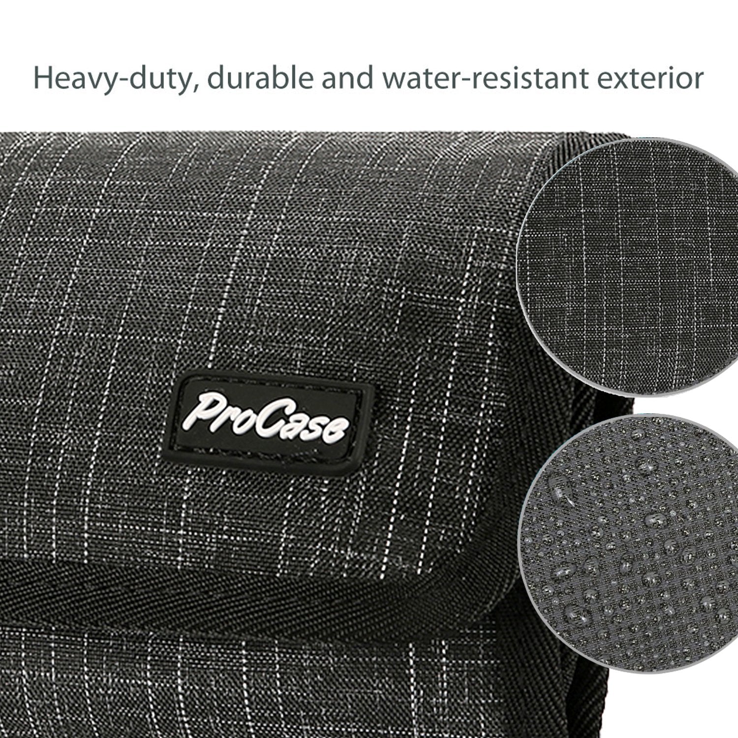 Procase Electronic Organizer Cord Pouch, Travel Cable Charger Phone Accessories Bag Organizer Roll Up Tech Carrying Case For Usb Cables Sd Memory Cards Earphone Flash Hard Drive  Blackplaid