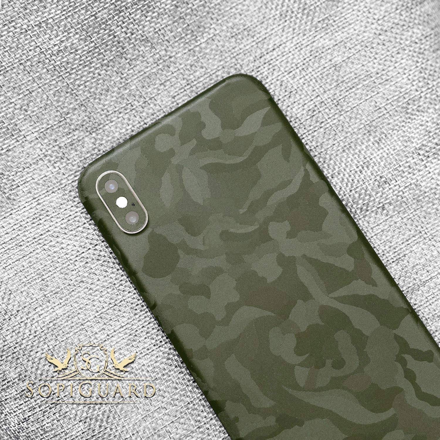 Sopiguard Sticker For Surface Duo Phone Edge To Edge Precision Vinyl Skin Wrap (Green Camo)