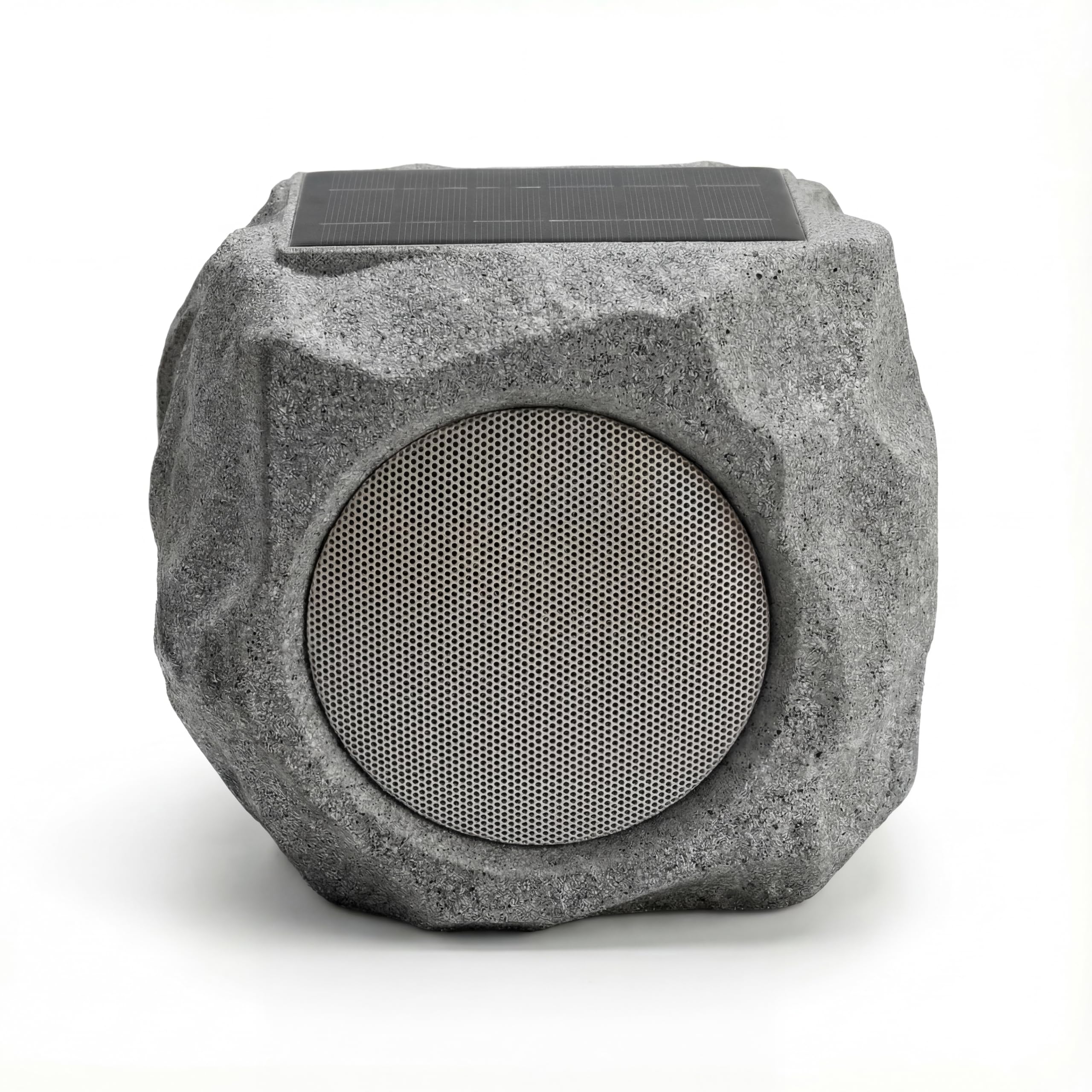 AURAUDIO Solar Powered Outdoor Rock Speaker Bluetooth 6.5 Inch Waterproof Speakers Peak 80W Deep Bass - 22 Hr Playtime, Bluetoot