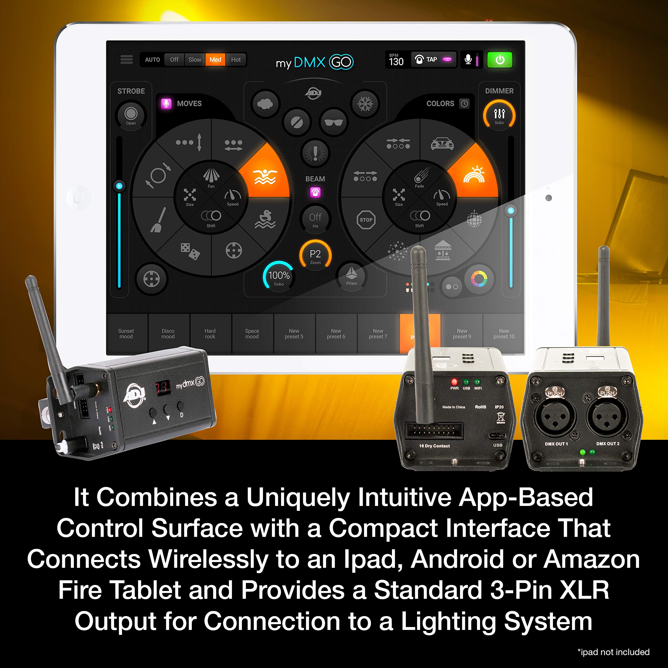 Adj Products Mydmx Go, App, Wireless Dmx Lighting Controller