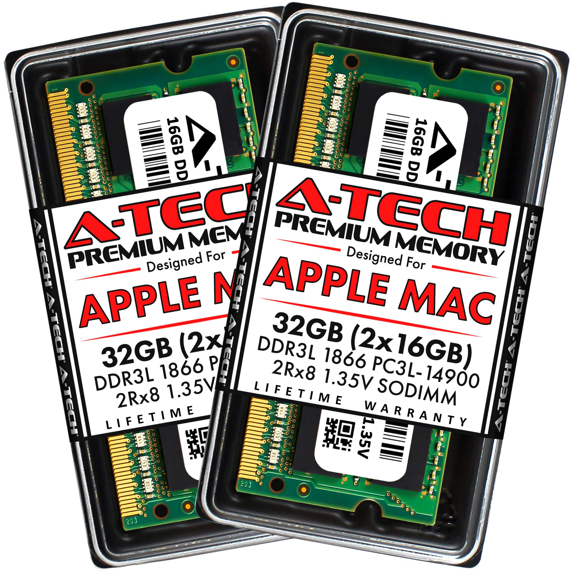A Tech 32Gb (2X16Gb) Ram For Apple Imac Late 2015 27 Inch Retina 5K | Ddr3L 1866Mhz / 1867Mhz Pc3L 14900 1.35V 204 Pin Sodimm Me