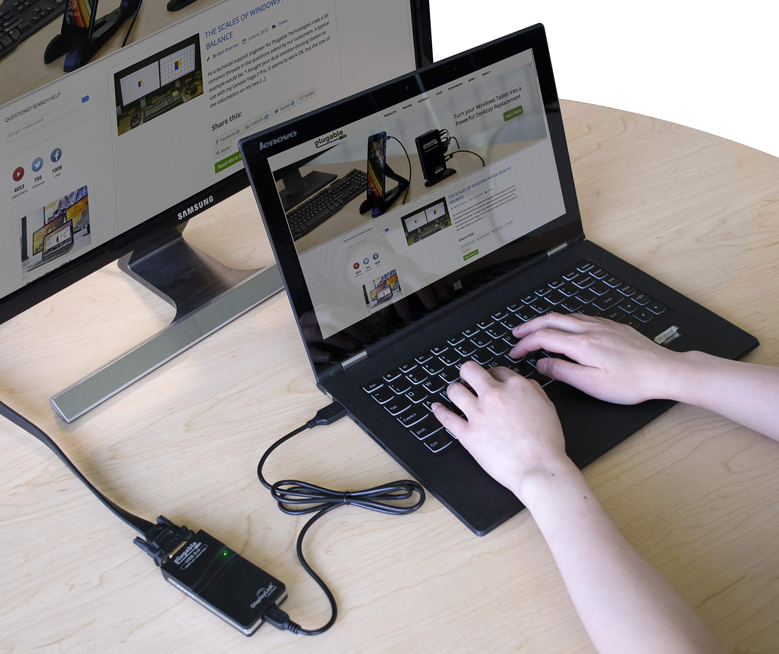 Plugable USB 2.0 to VGA Video Graphics Adapter for Multiple Monitors up ...