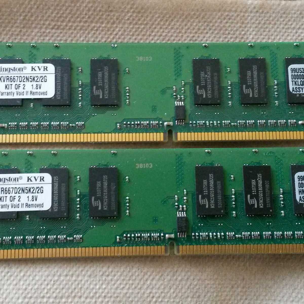 Kingston ValueRAM 2GB Kit (2x1GB) 667MHz DDR2 Non-ECC CL5 240-Pin ...