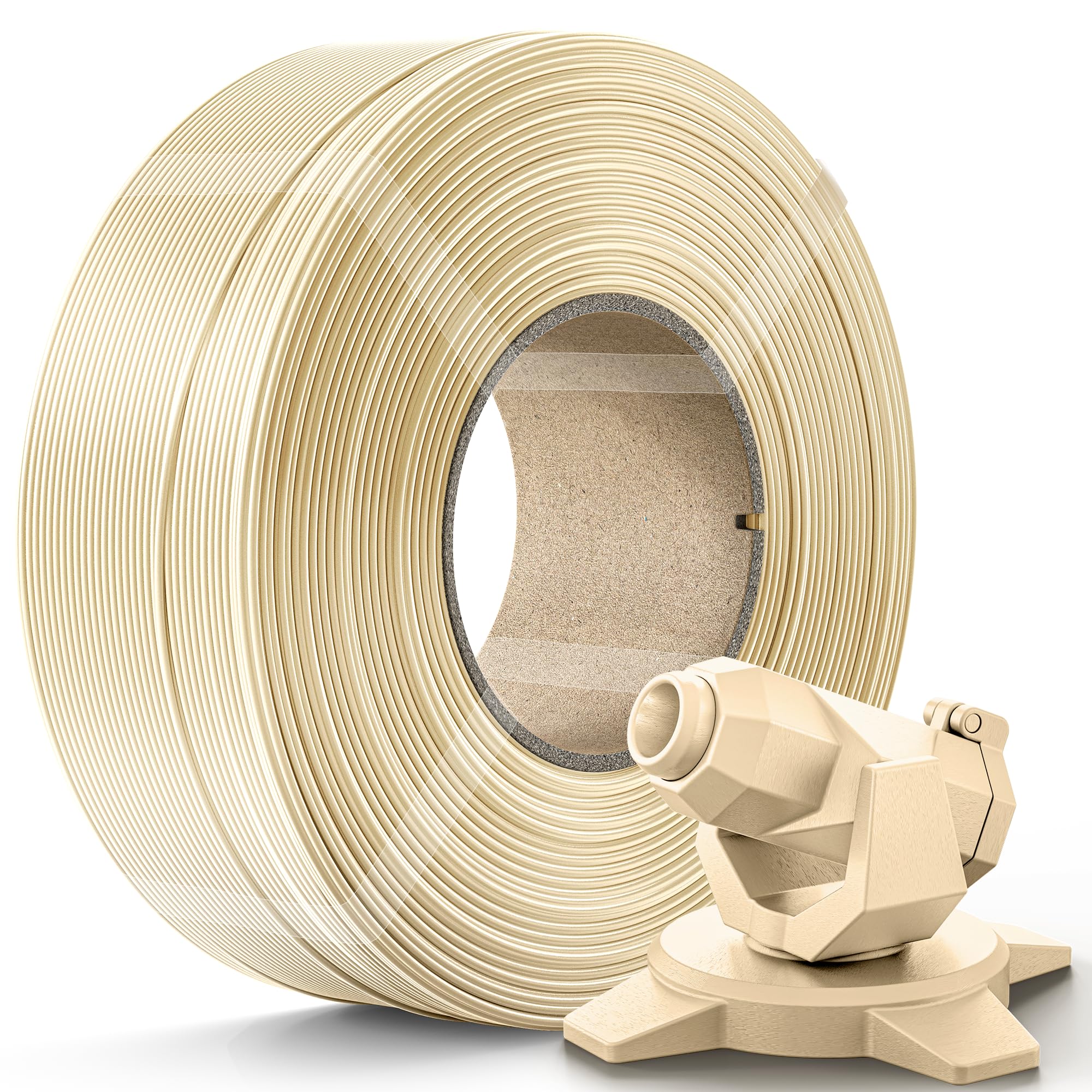 Creality Beige PETG Filament Refill 1.75mm 3D Printer Filament, 1kg (2.2lb) Refilament for Bambu Lab Reusable Spool, Dimensional