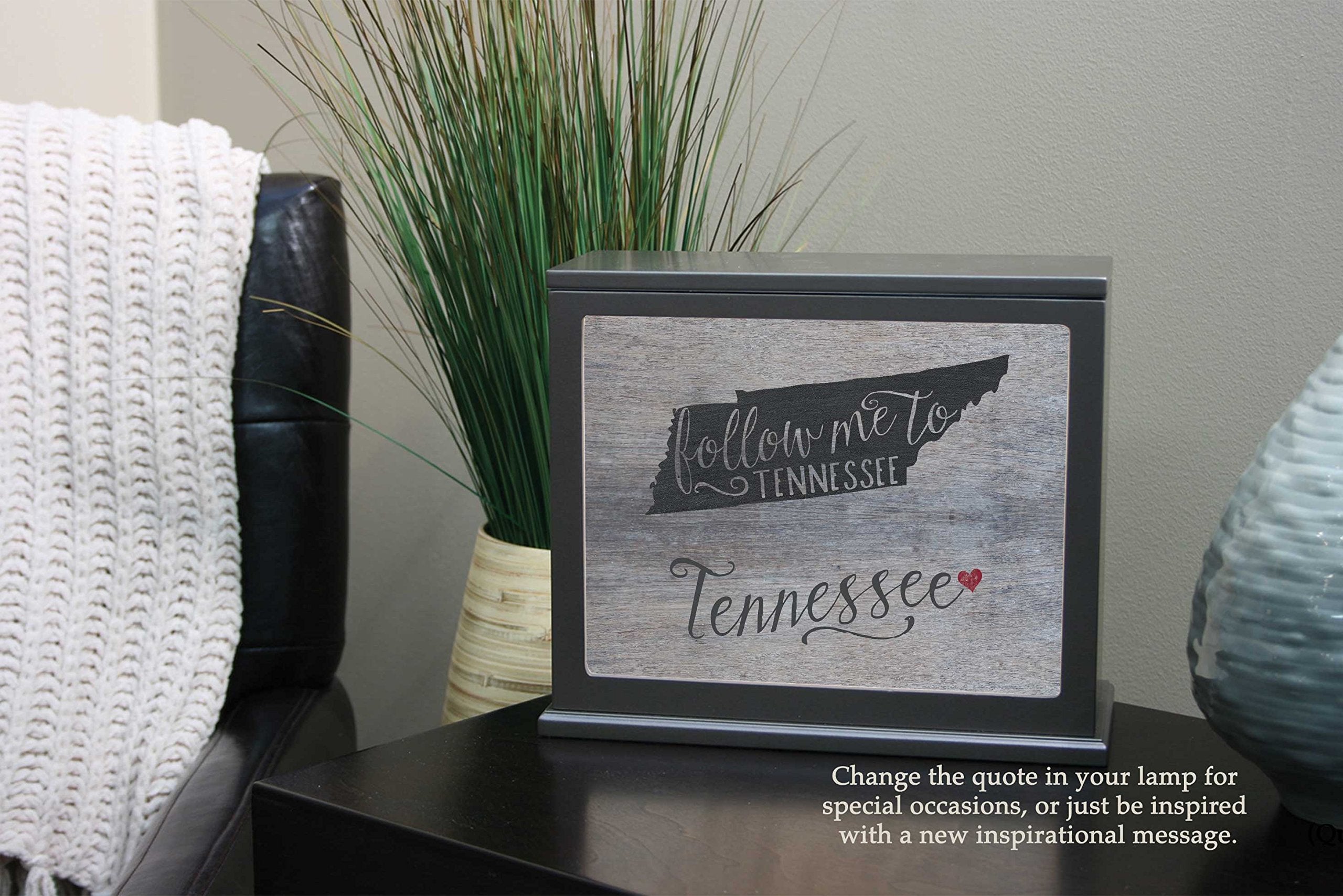 Jada Venia 9.75''X7.75'' Tennessee State Slogan Light Box Insert