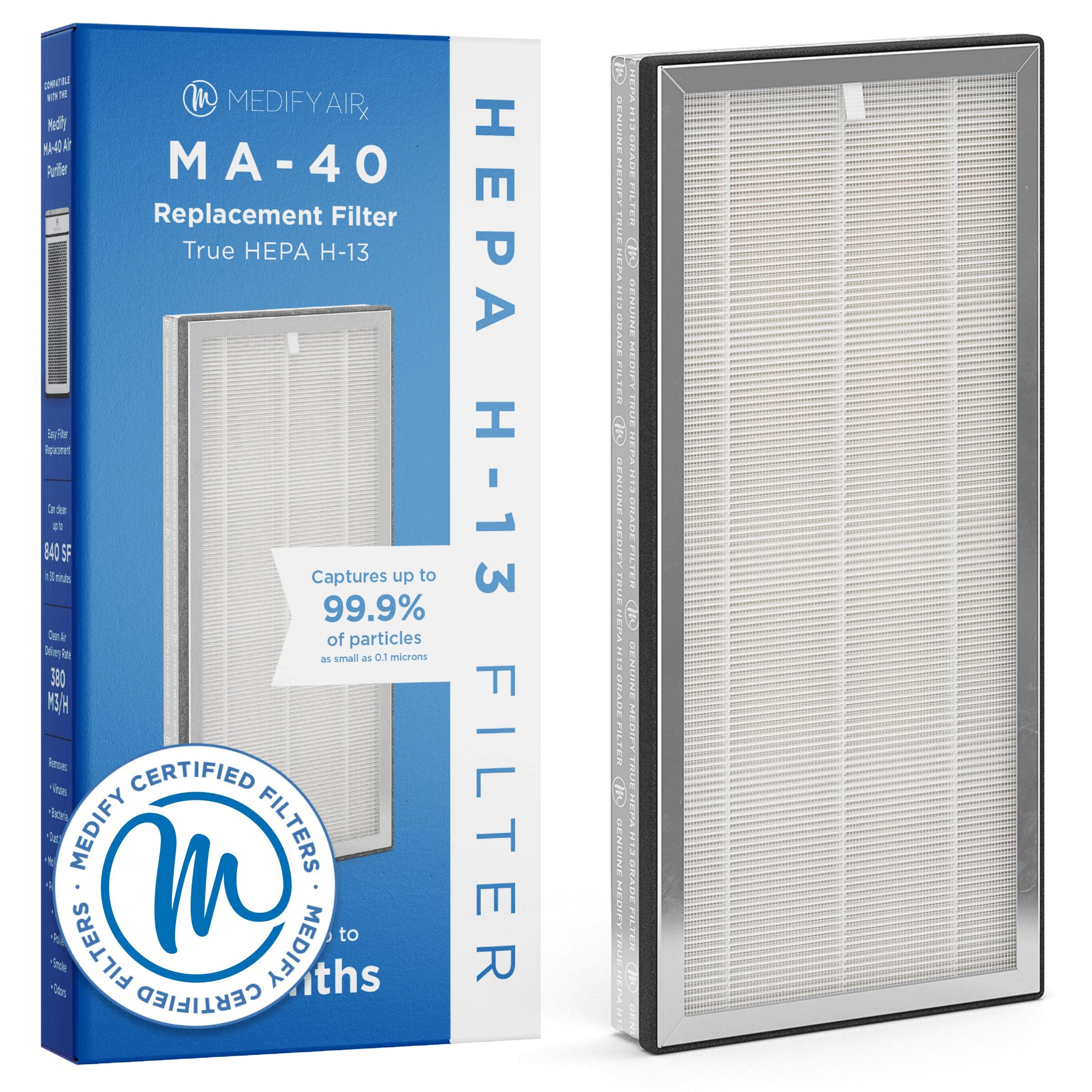 Medify Air Ma 40 Genuine Replacement Filter | For Allergens, Wildfire Smoke, Dust, Odors, Pollen, Pet Dander | 3 In 1 With Pre F